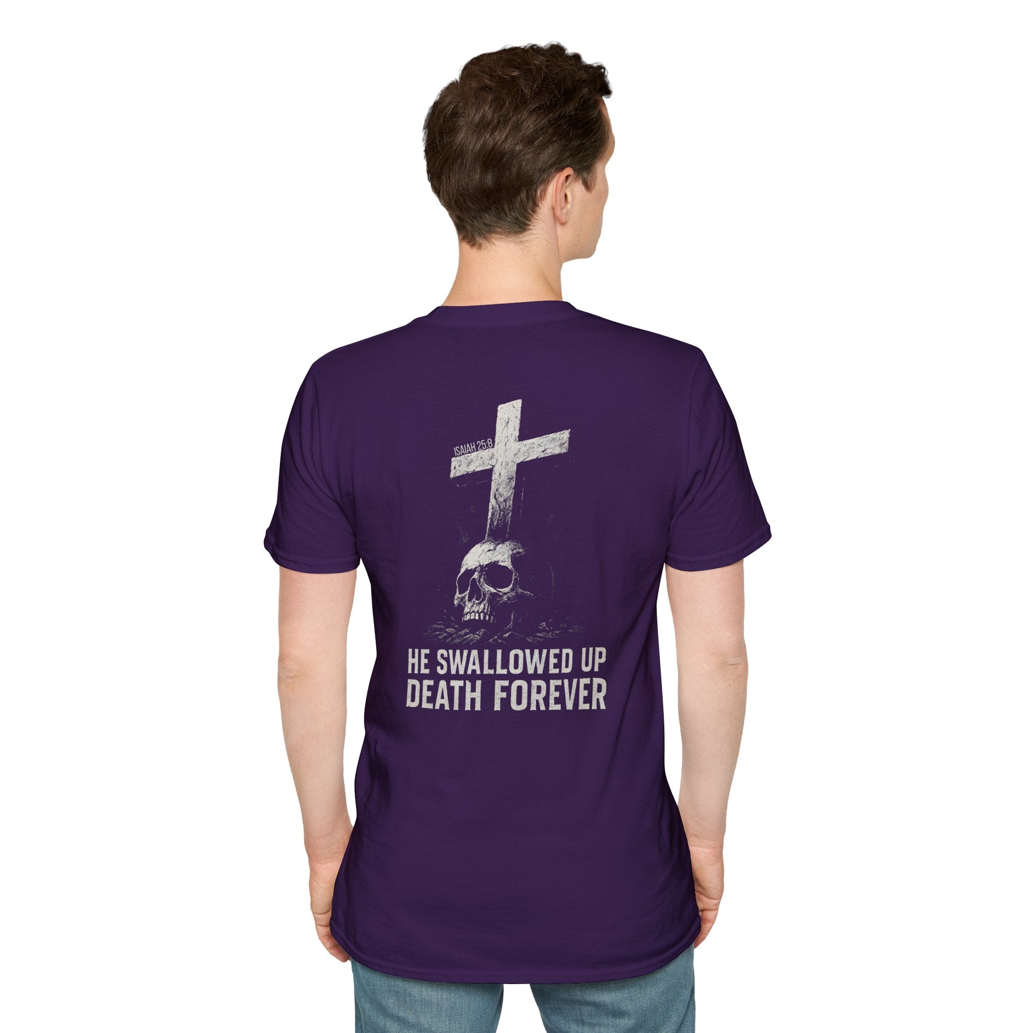 "Swallowed Death" (Light) (Design on Back/Logo on Front)