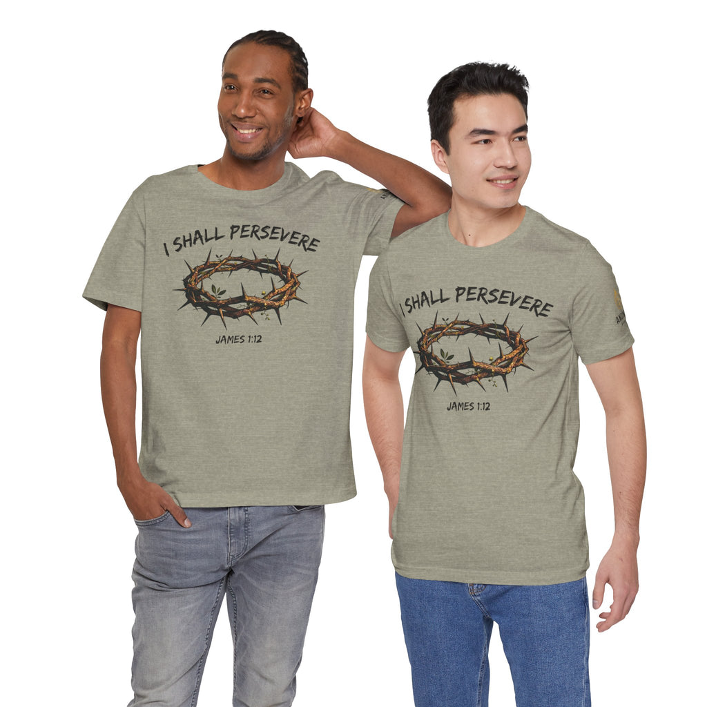 James 1:12 "Crown of Life" (Design on Front/Logo on Sleeve)