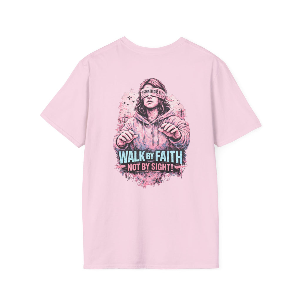 "Walk by Faith" (Ladies) (Design on Back/Logo on Front)