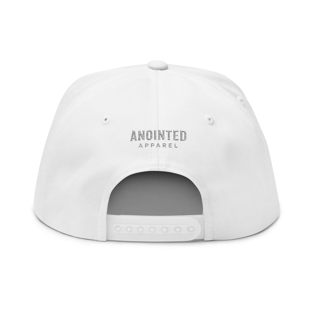 Signature Series "YHWH" (White) Flat Bill Snapback (Triple Embroidered)