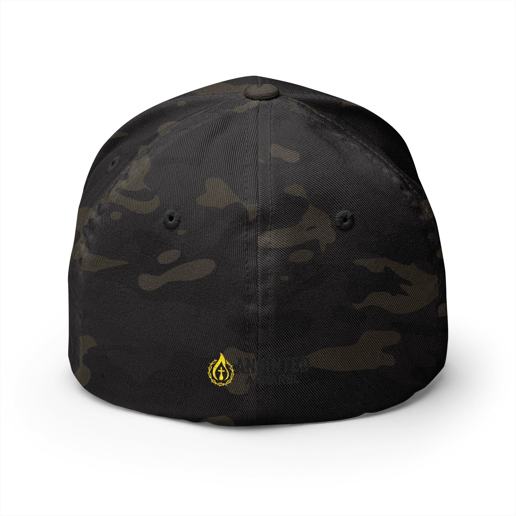 "YHWH" FlexFit Closed-Back (Black) (Embroidered Front/Back)