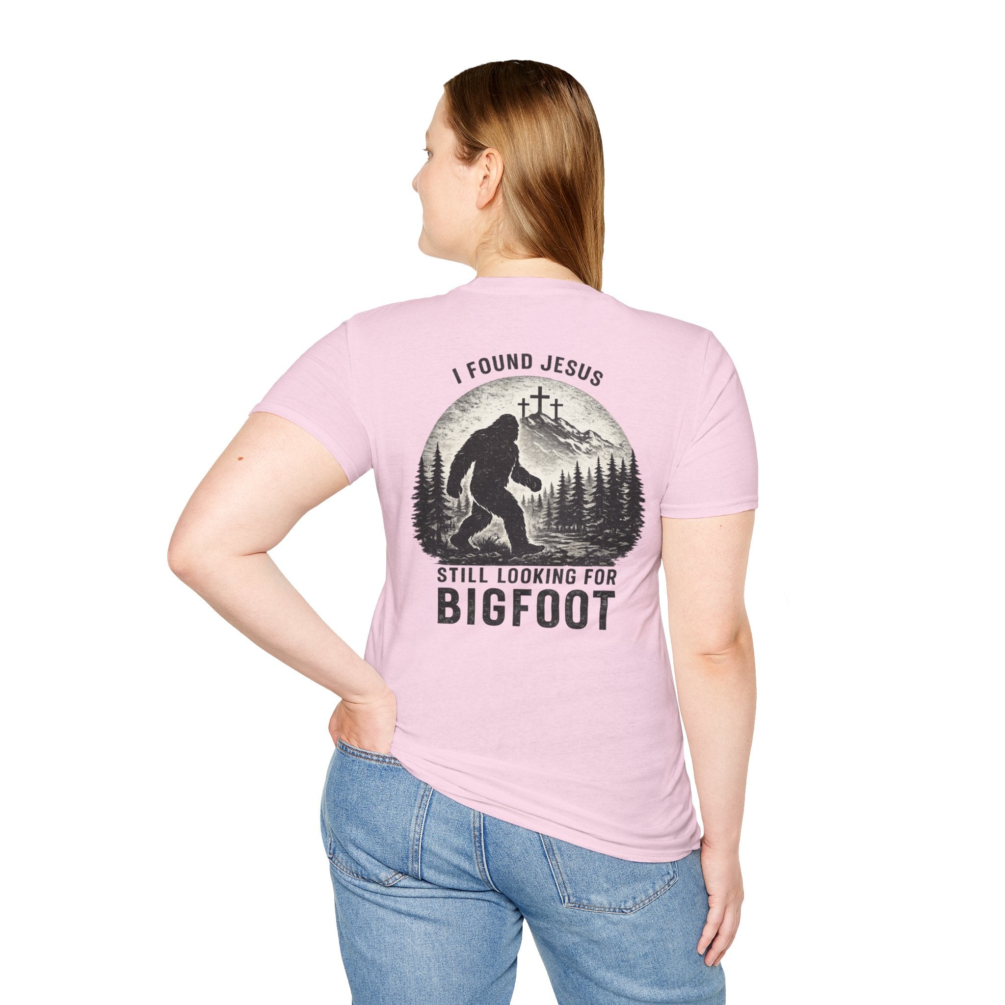 "Jesus and Bigfoot" (Design on Back/Logo on Front)