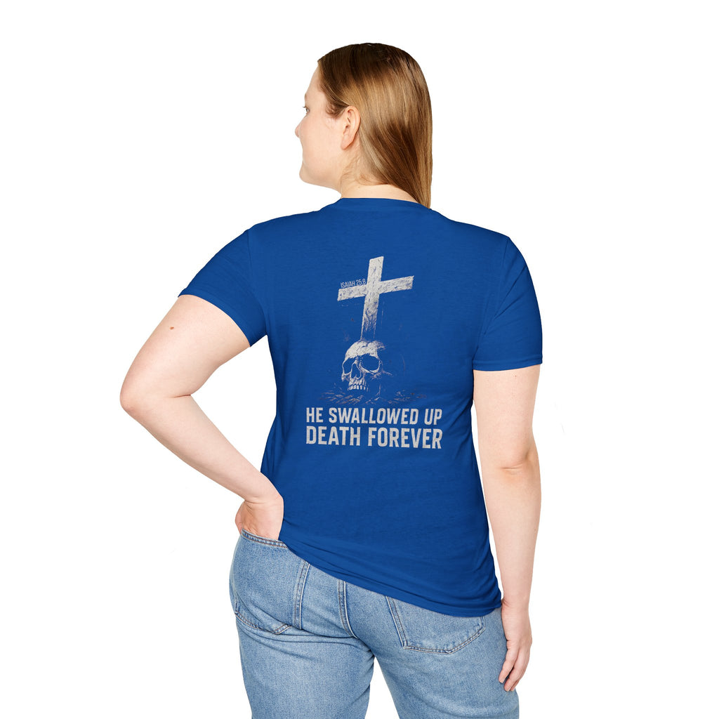 "Swallowed Death" (Light) (Design on Back/Logo on Front)