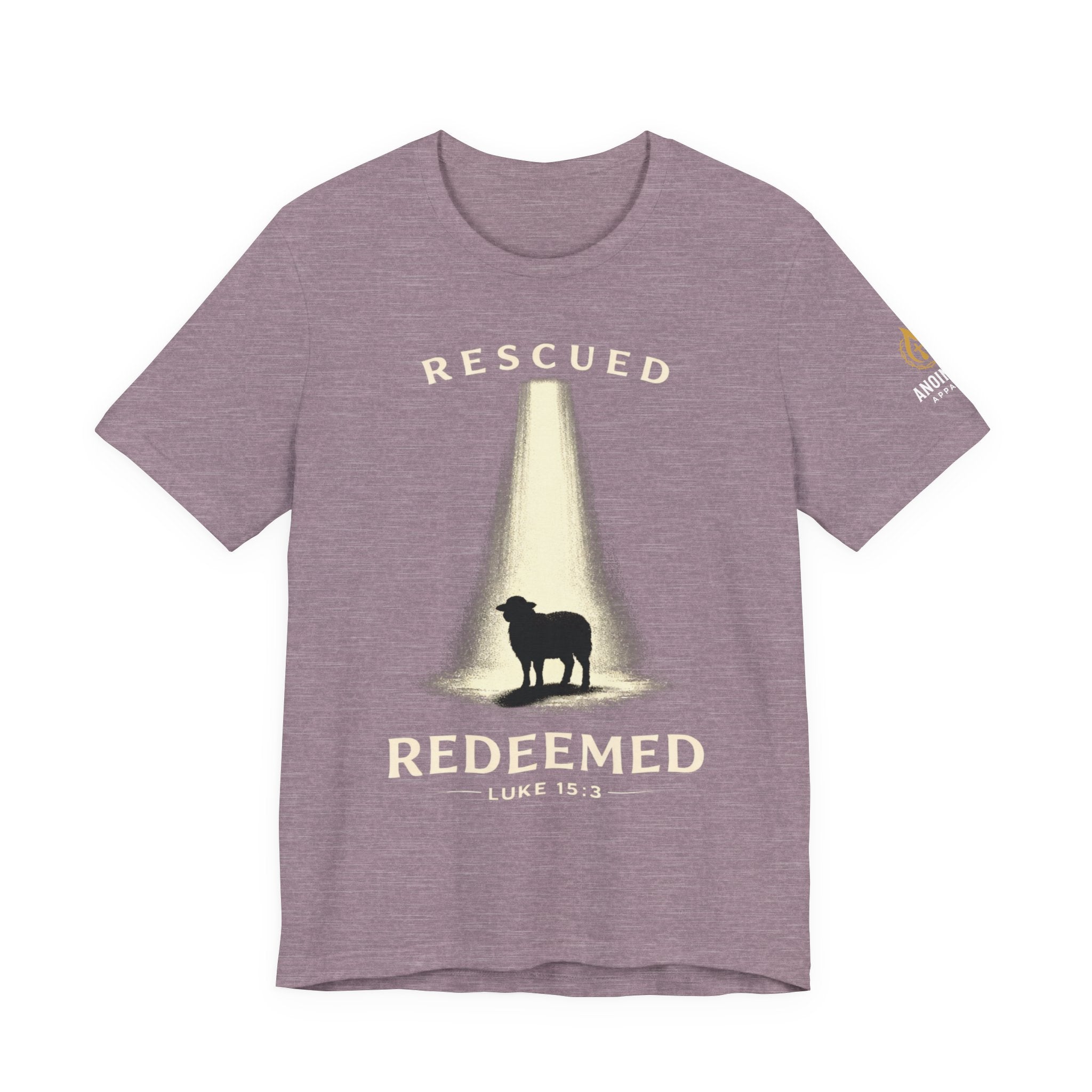 Luke 15:3 "Rescued and Redeemed" (Design on Front/Logo on Sleeve)