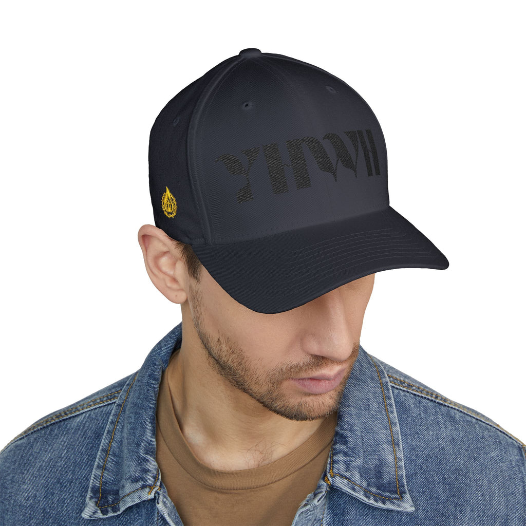 Signature Series "YHWH" FlexFit Closed-Back (Black) (Triple Embroidered)