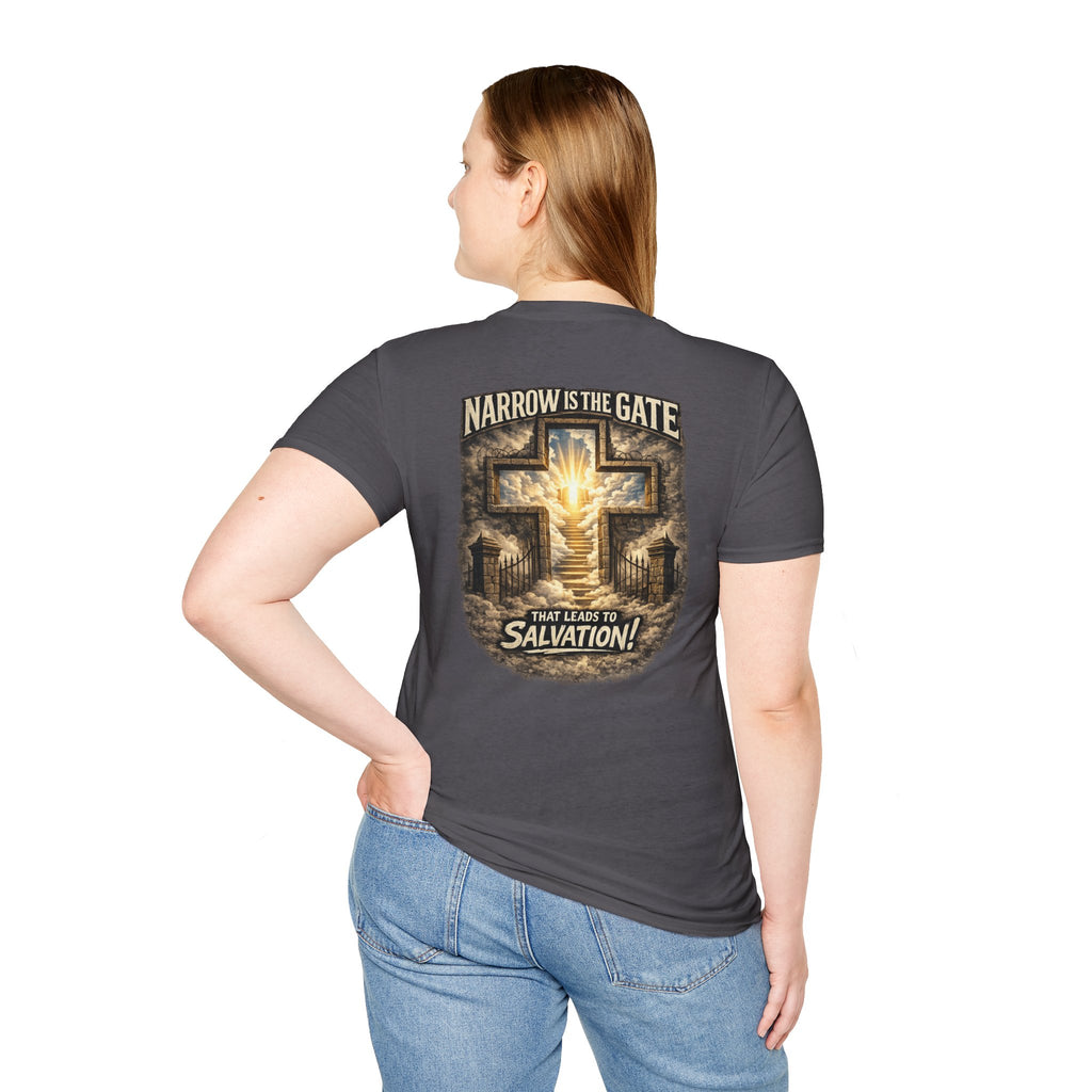"The Narrow Gate" (Design on Back/Logo on Front)