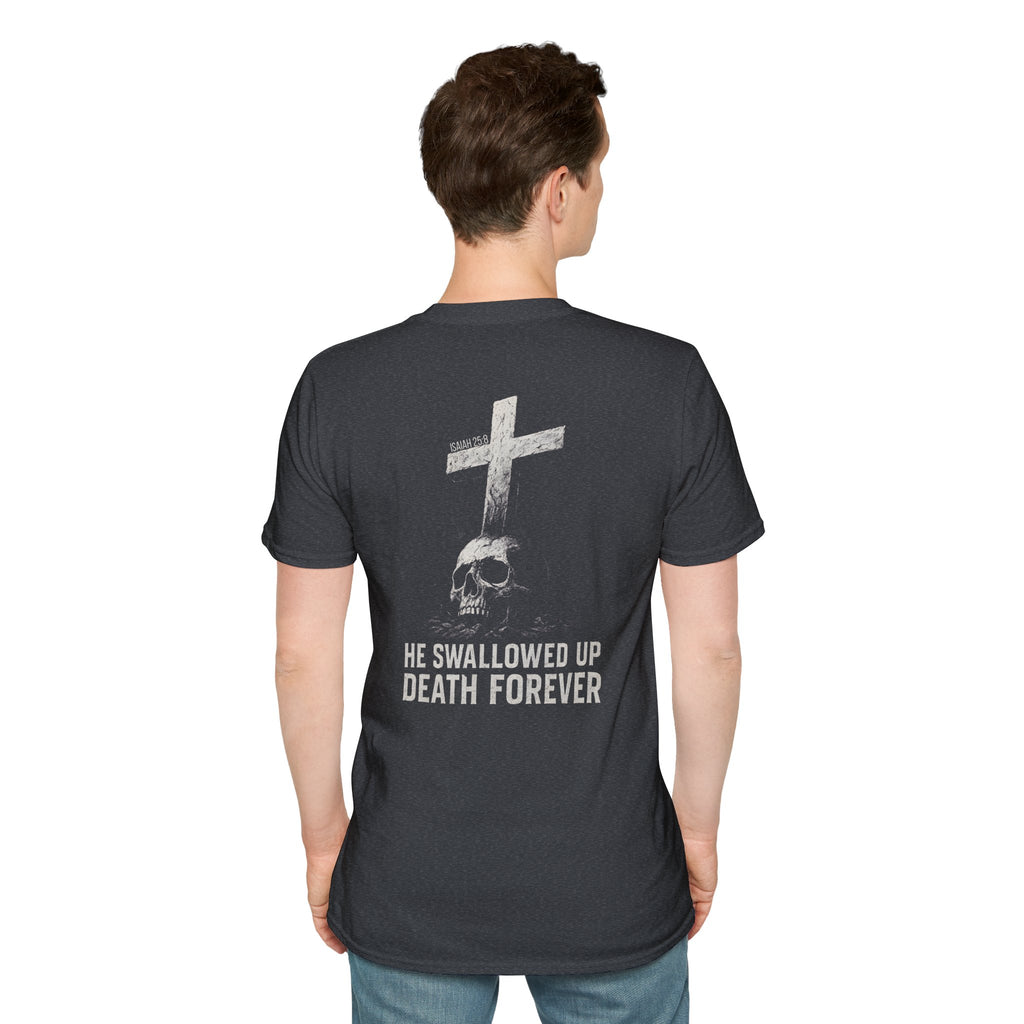 "Swallowed Death" (Light) (Design on Back/Logo on Front)
