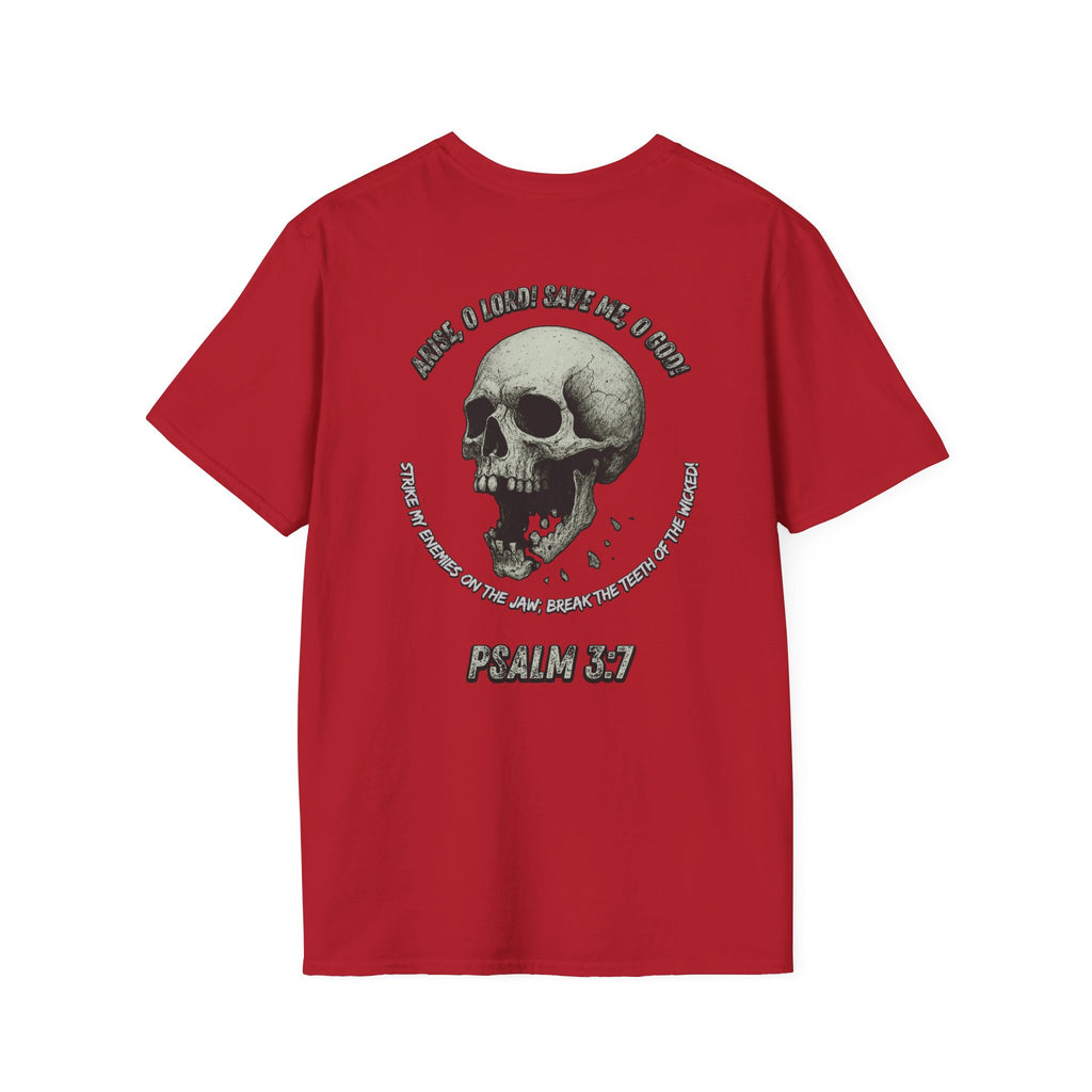 Psalm 3:7 - "Arise, O LORD!" (Monochrome) (Design on Back/Logo on Front)