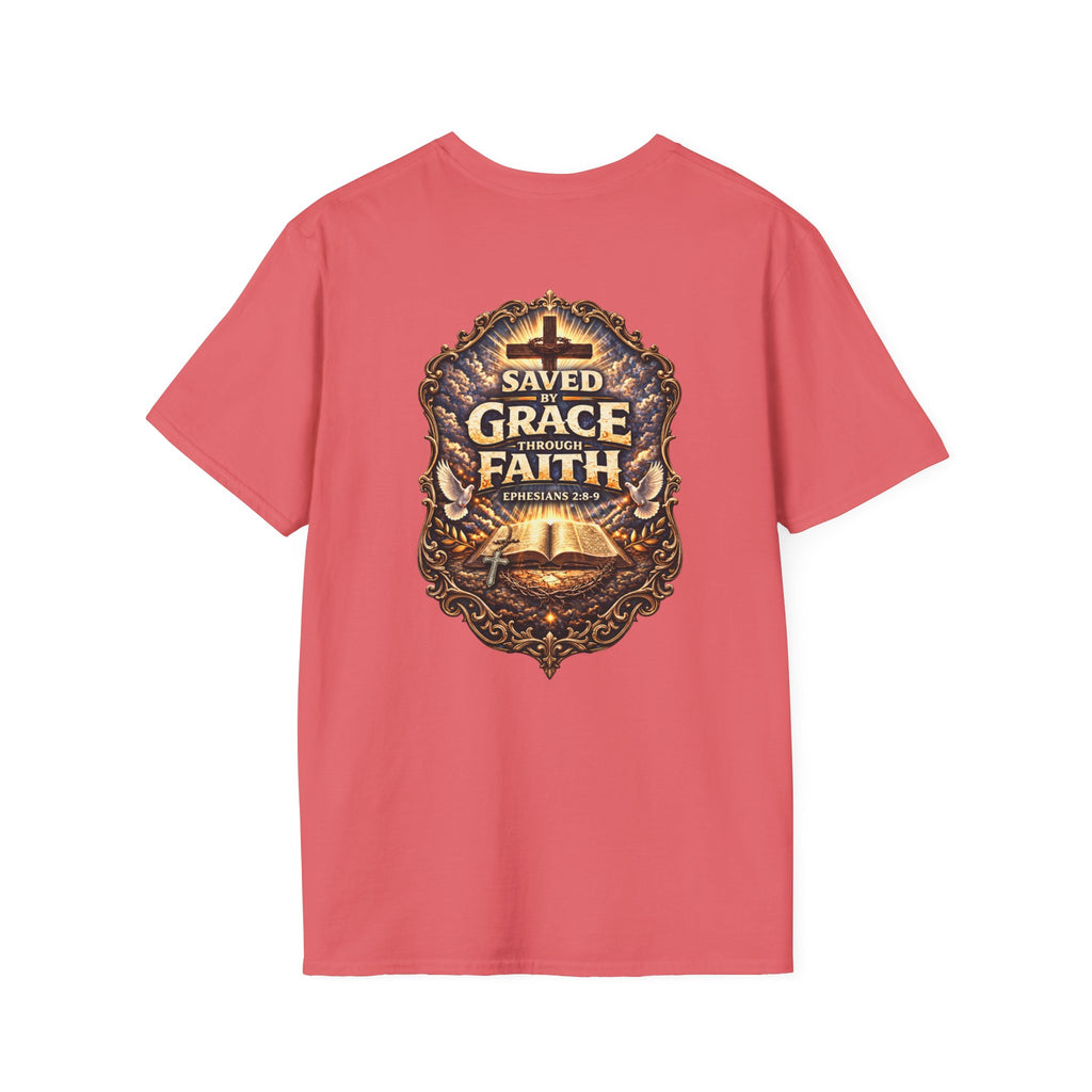 "Saved by Grace" (Alt Design) (Design on Back/Logo on Front)
