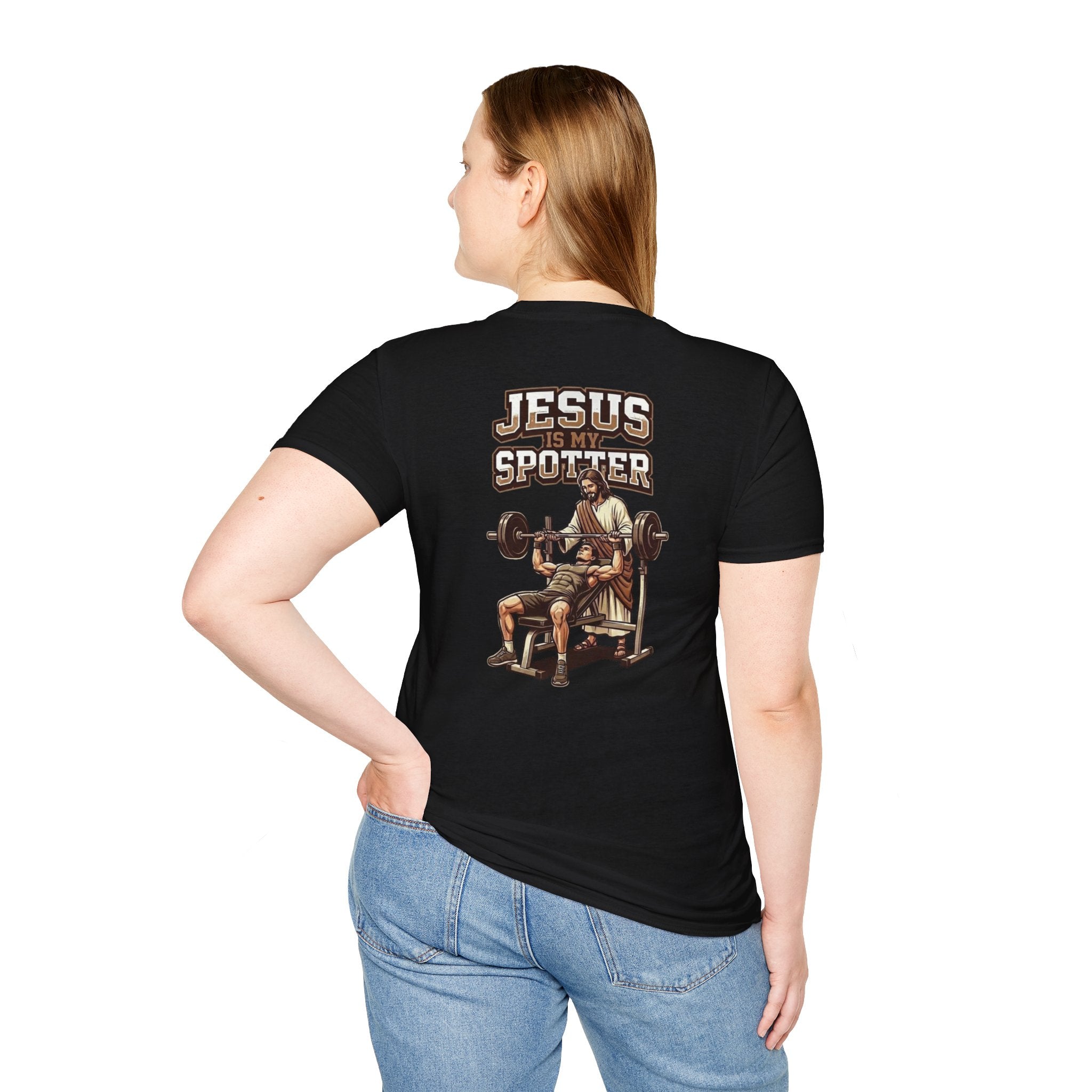 "Jesus Is My Spotter" (Design on Back/Logo on Front)