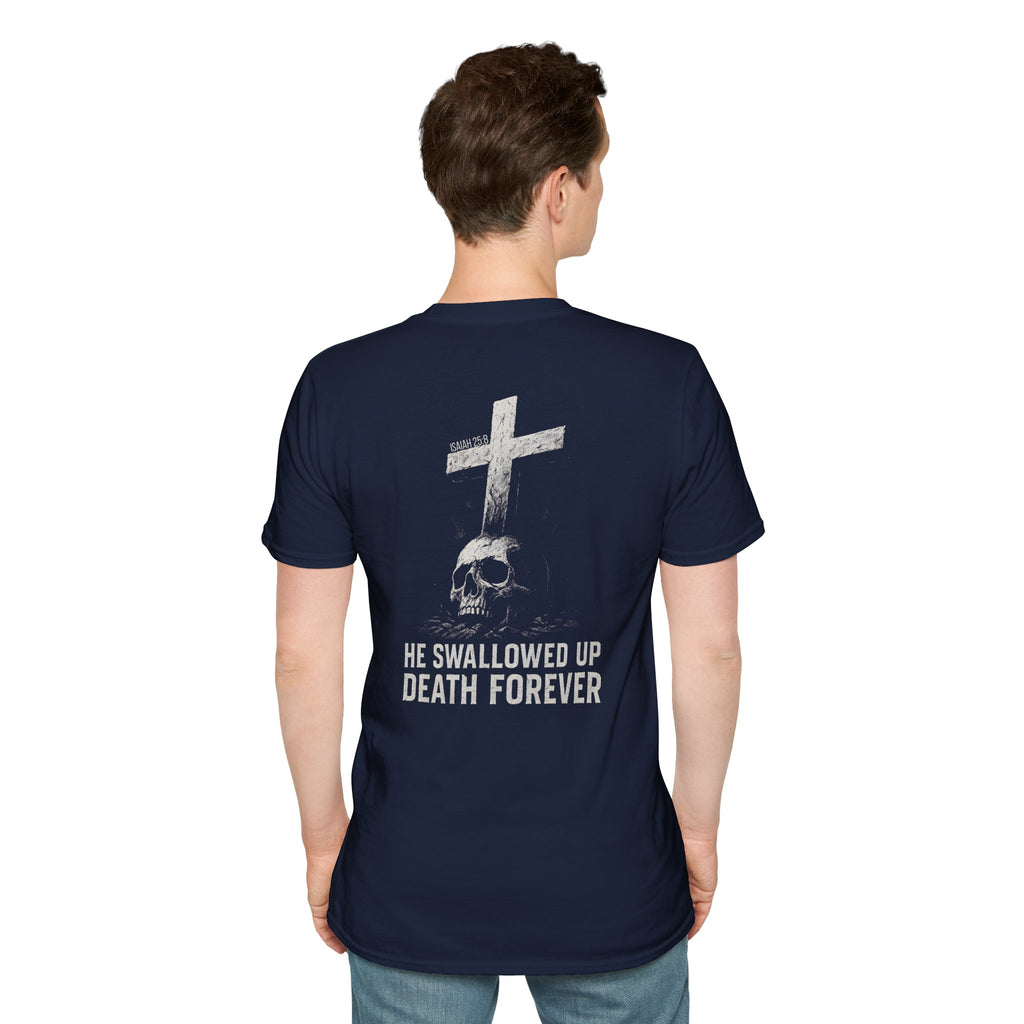 "Swallowed Death" (Light) (Design on Back/Logo on Front)