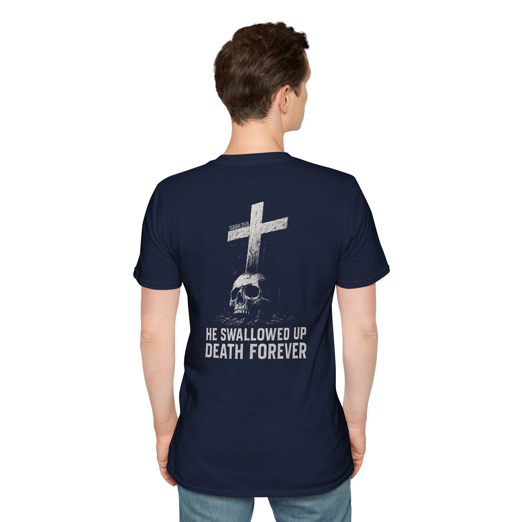 "Swallowed Death" (Light) (Design on Back/Logo on Front)