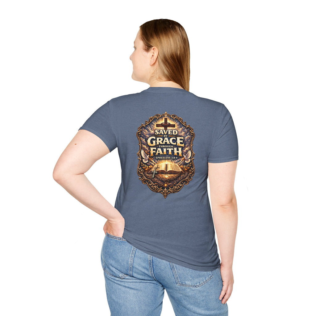 "Saved by Grace" (Alt Design) (Design on Back/Logo on Front)