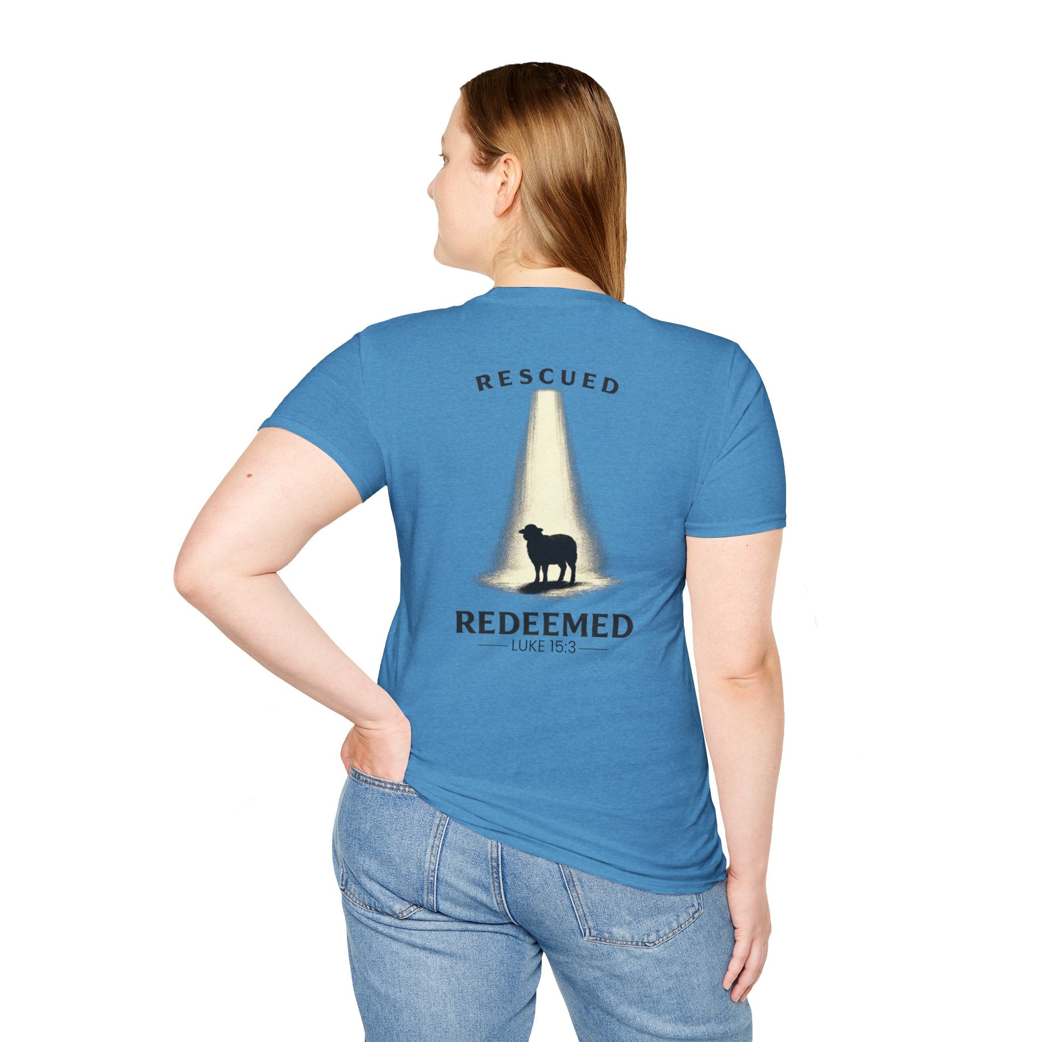 "Rescued and Redeemed" - Black Sheep Edition (Design on Back/Logo on Front)
