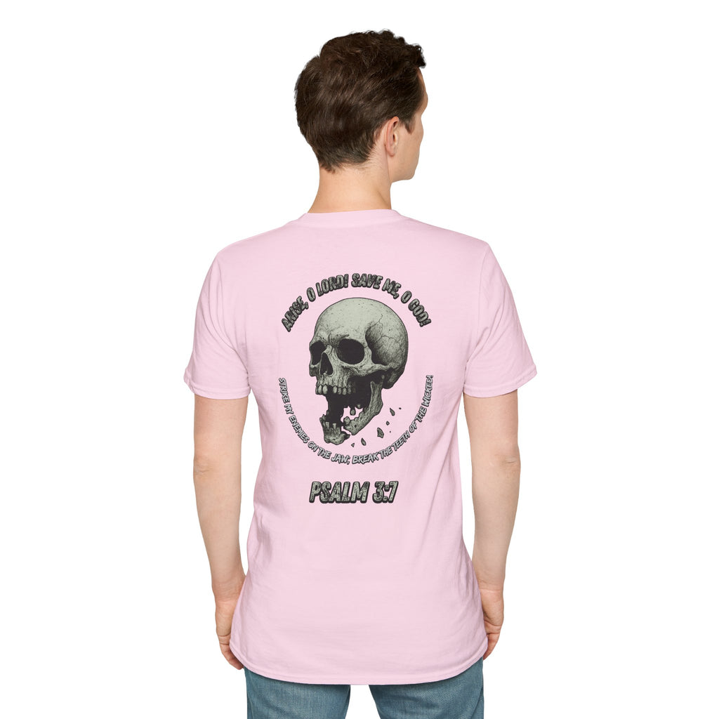 Psalm 3:7 - "Arise, O LORD!" (Monochrome) (Design on Back/Logo on Front)