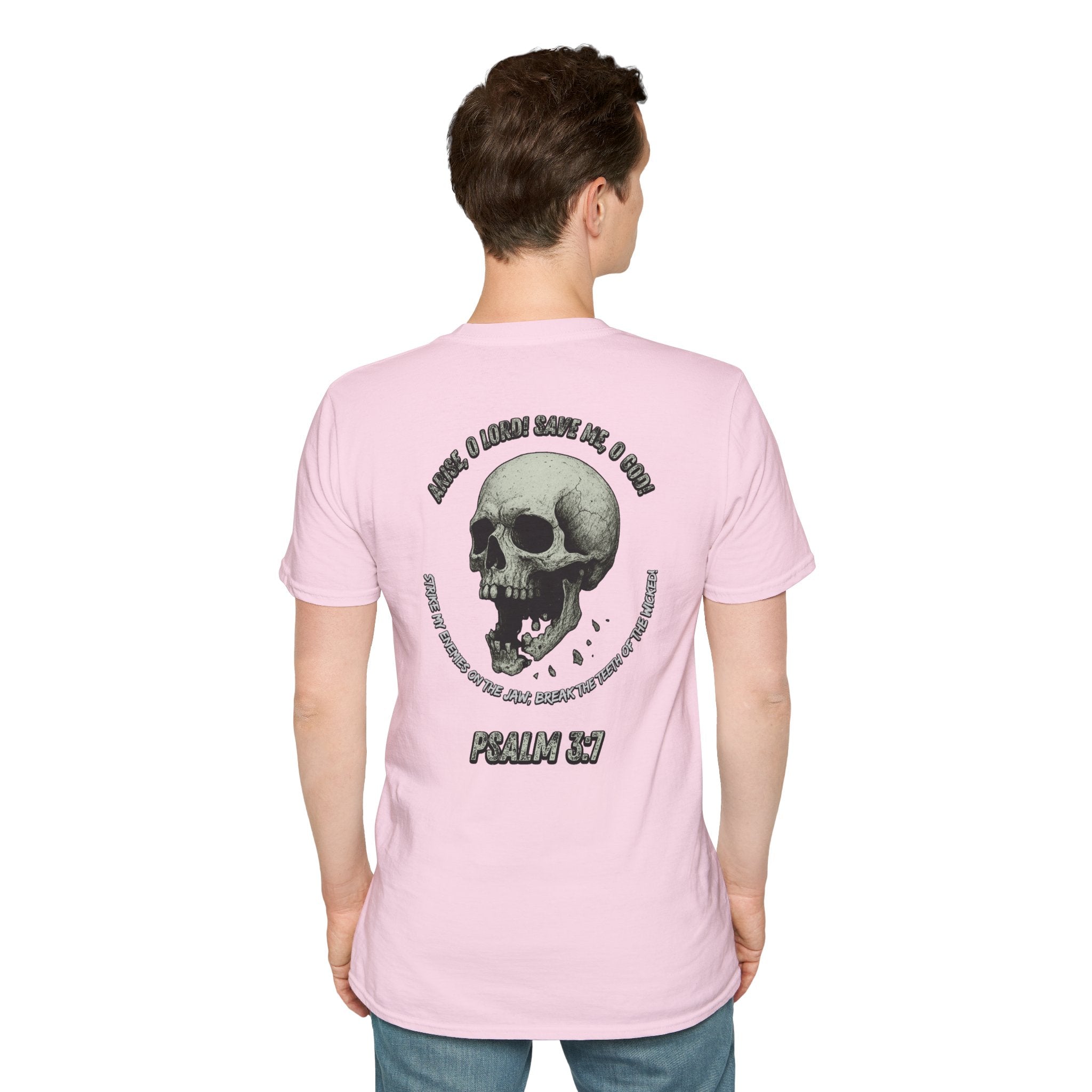 Psalm 3:7 - "Arise, O LORD!" (Monochrome) (Design on Back/Logo on Front)