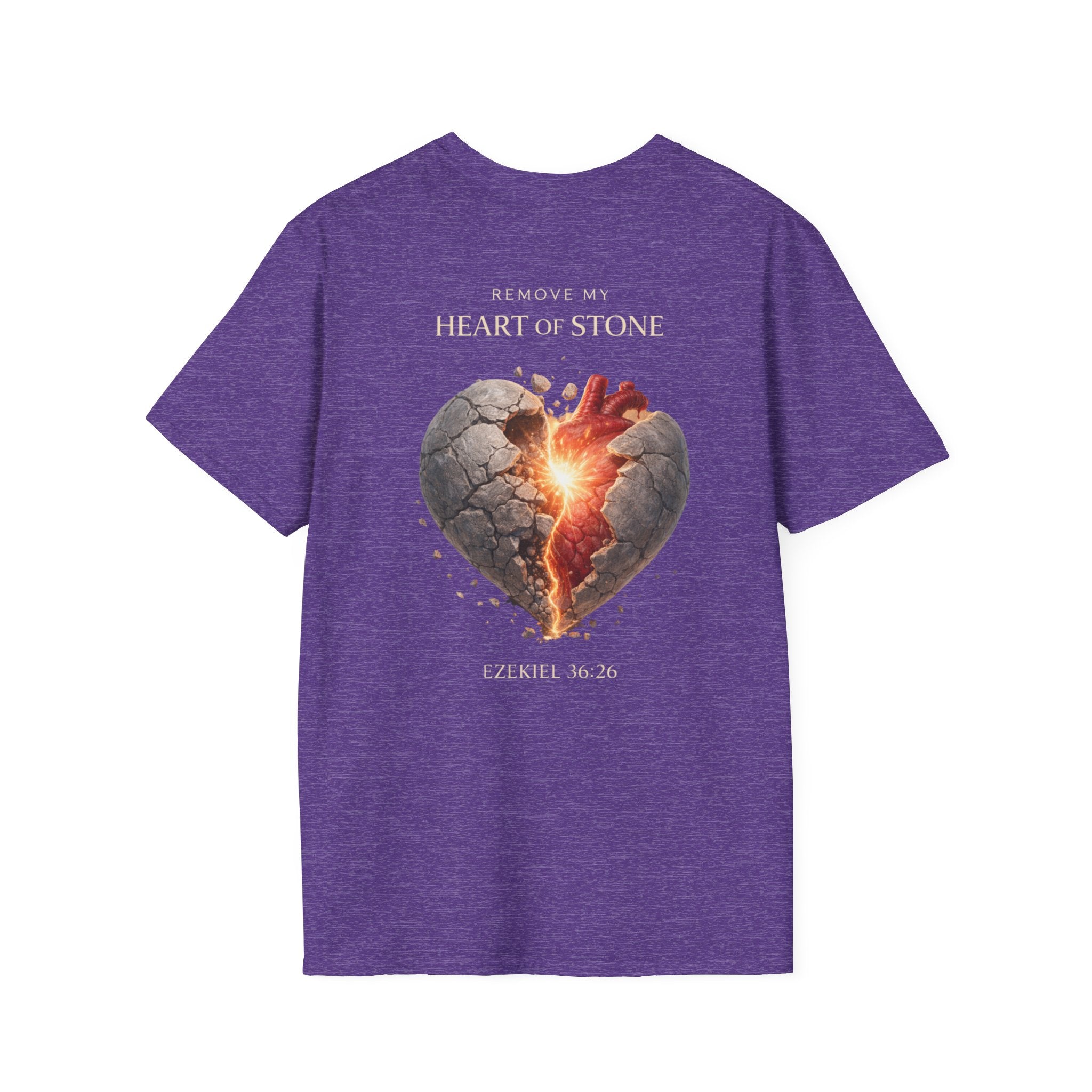 Ezekiel 36:26 - "Heart of Flesh" (Ladies) (Design on Back/Logo on Front)
