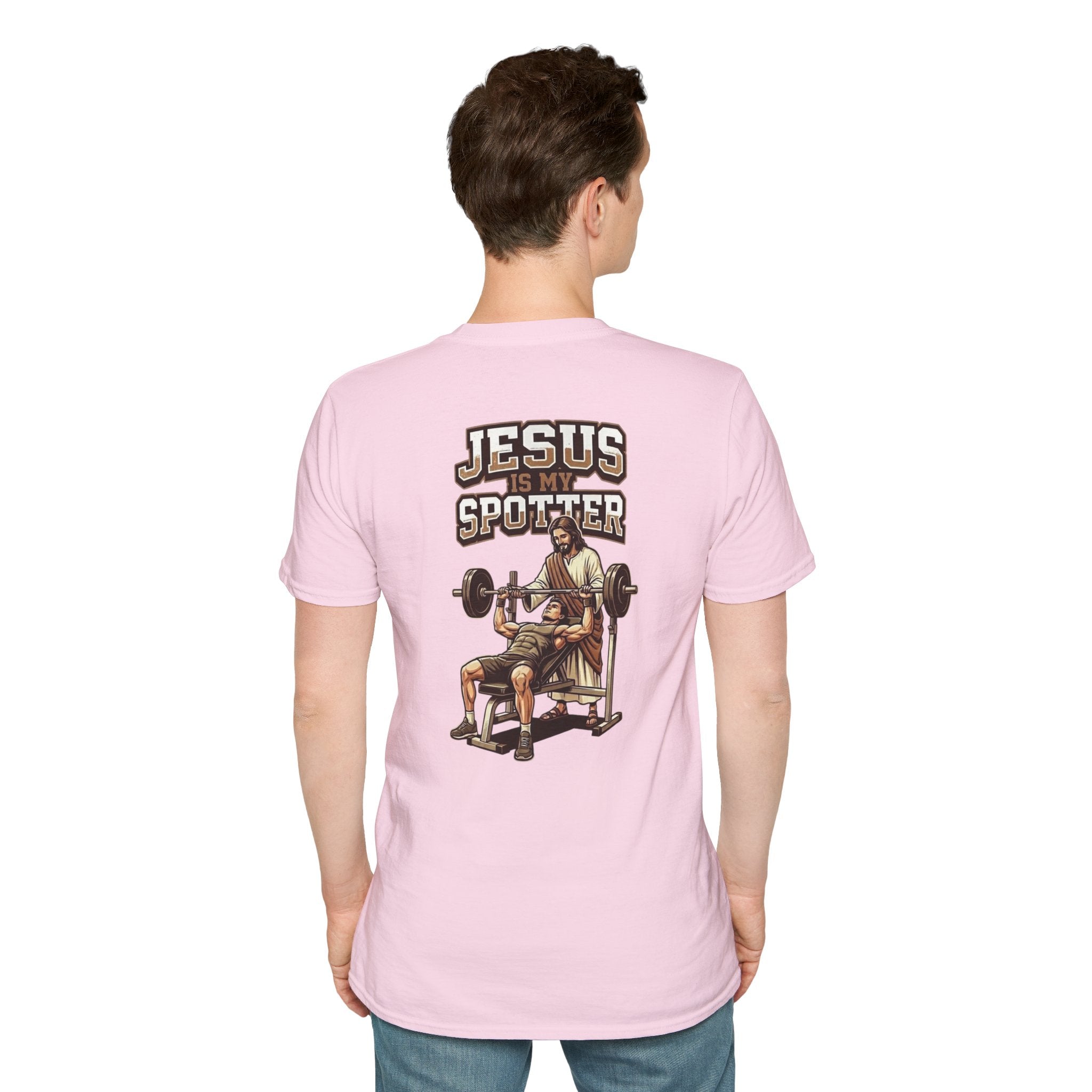 "Jesus Is My Spotter" (Design on Back/Logo on Front)