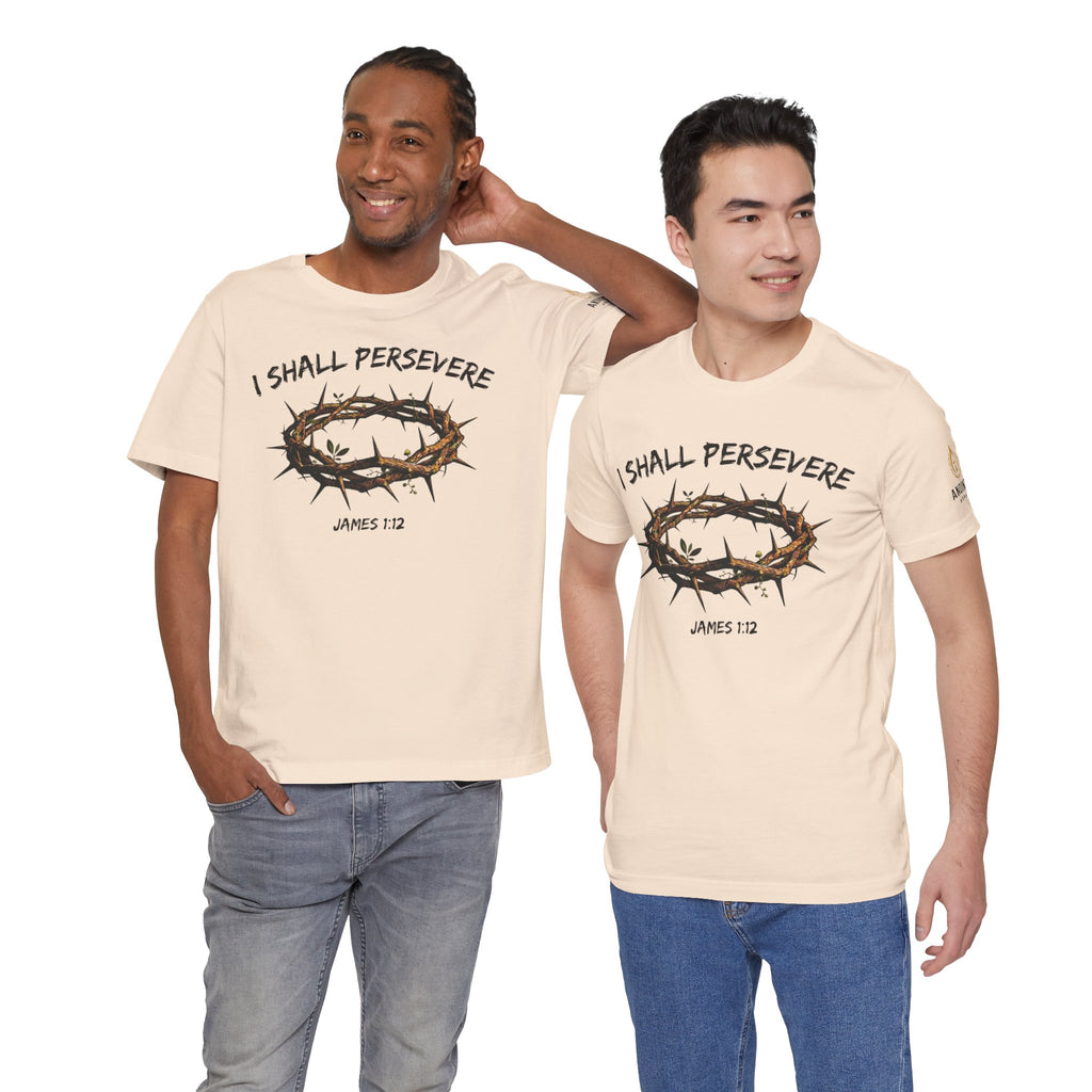 James 1:12 "Crown of Life" (Design on Front/Logo on Sleeve)