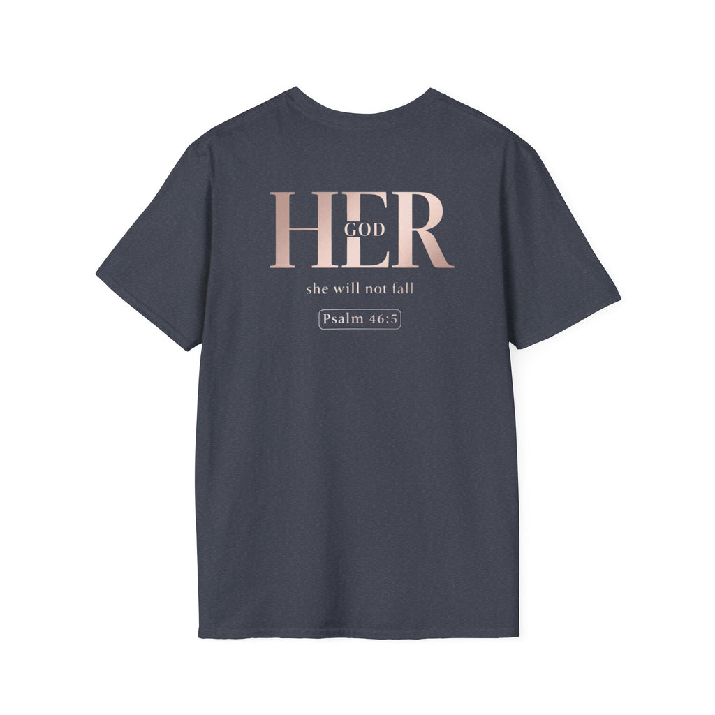 Psalm 46:5 - "God is Within Her" (Ladies) (Design on Back/Logo on Front)