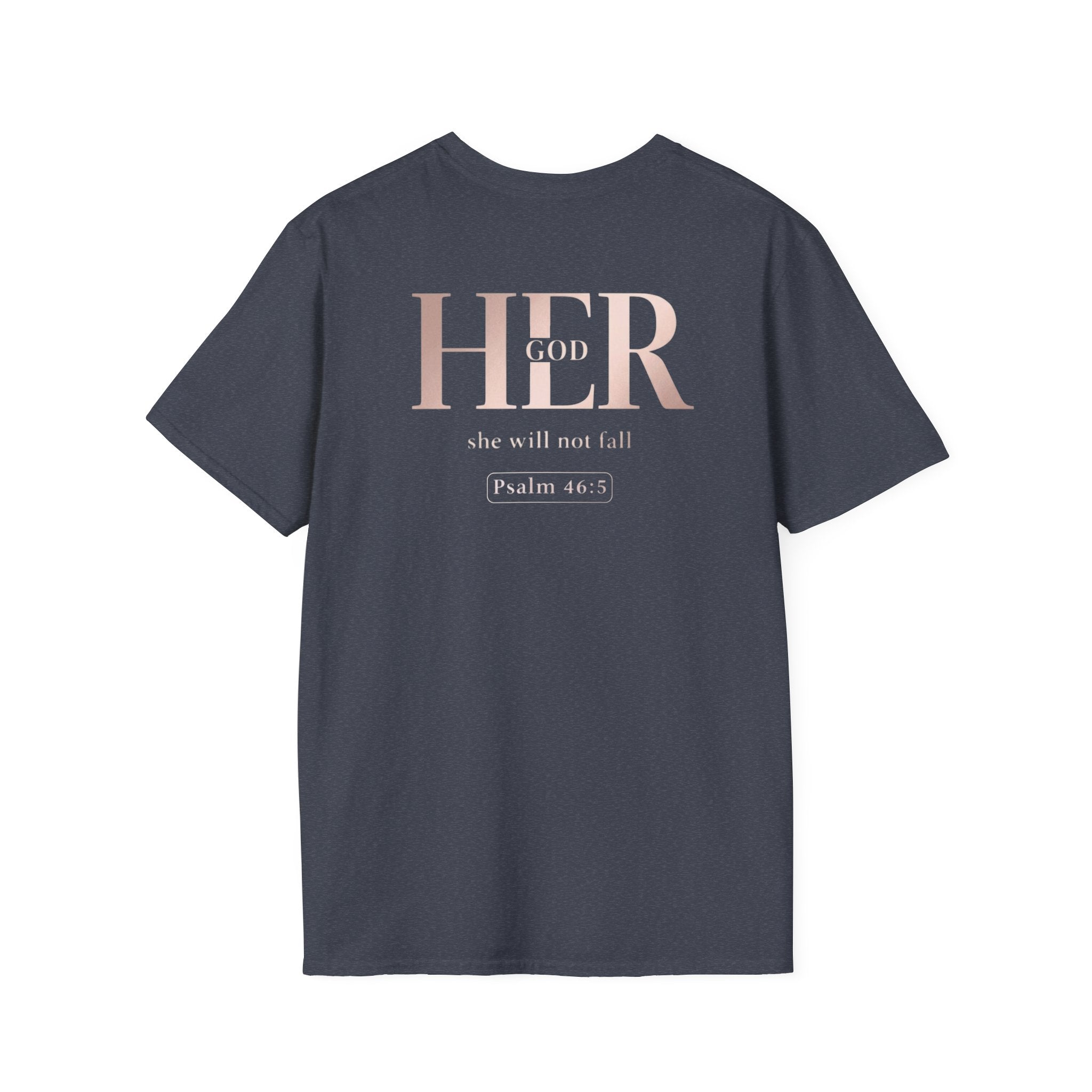 Psalm 46:5 - "God is Within Her" (Ladies) (Design on Back/Logo on Front)