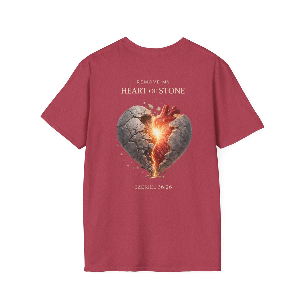 Ezekiel 36:26 - "Heart of Flesh" (Ladies) (Design on Back/Logo on Front)