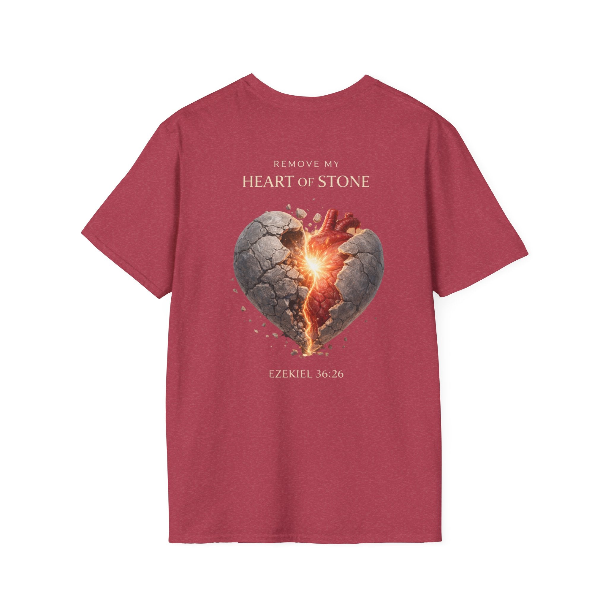 Ezekiel 36:26 - "Heart of Flesh" (Ladies) (Design on Back/Logo on Front)