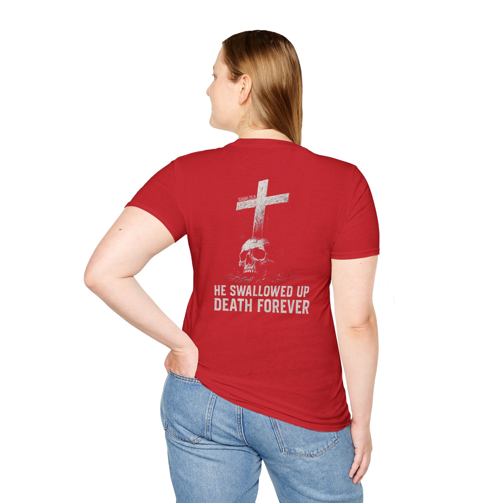 "Swallowed Death" (Light) (Design on Back/Logo on Front)