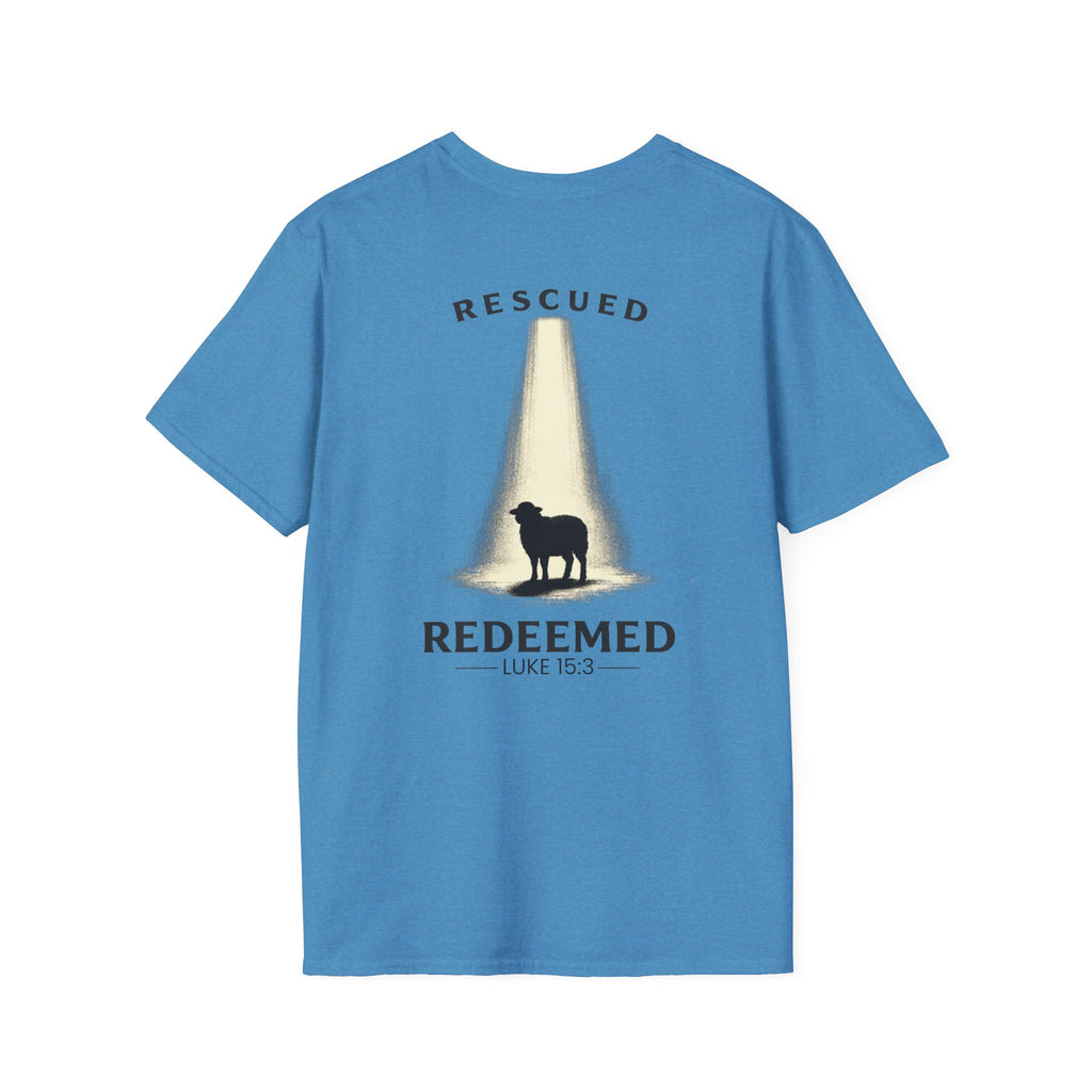 "Rescued and Redeemed" - Black Sheep Edition (Design on Back/Logo on Front)