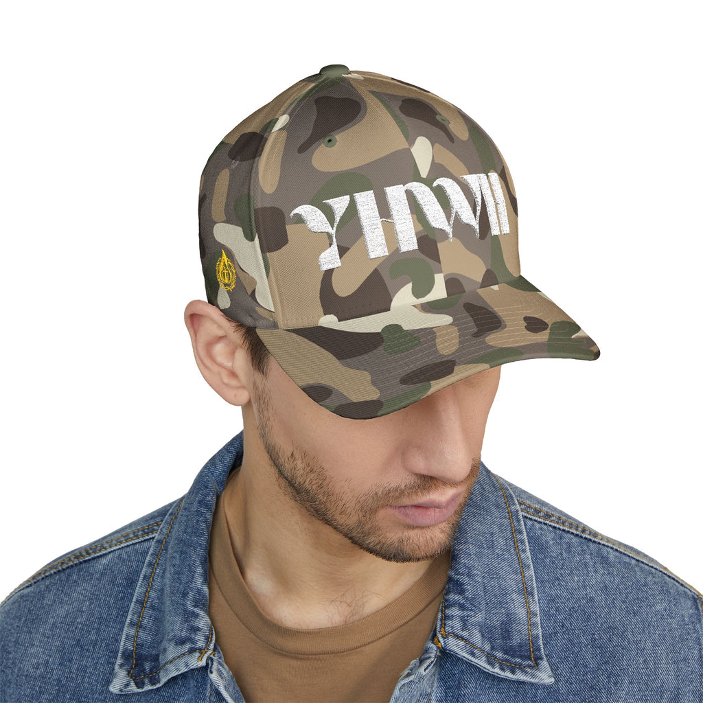 Signature Series "YHWH" FlexFit Closed-Back (White) (Triple Embroidered)