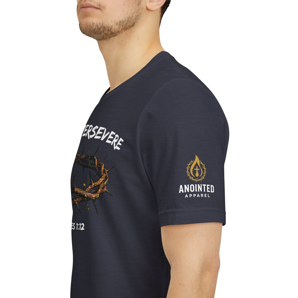 James 1:12 "Crown of Life" (Design on Front/Logo on Sleeve)