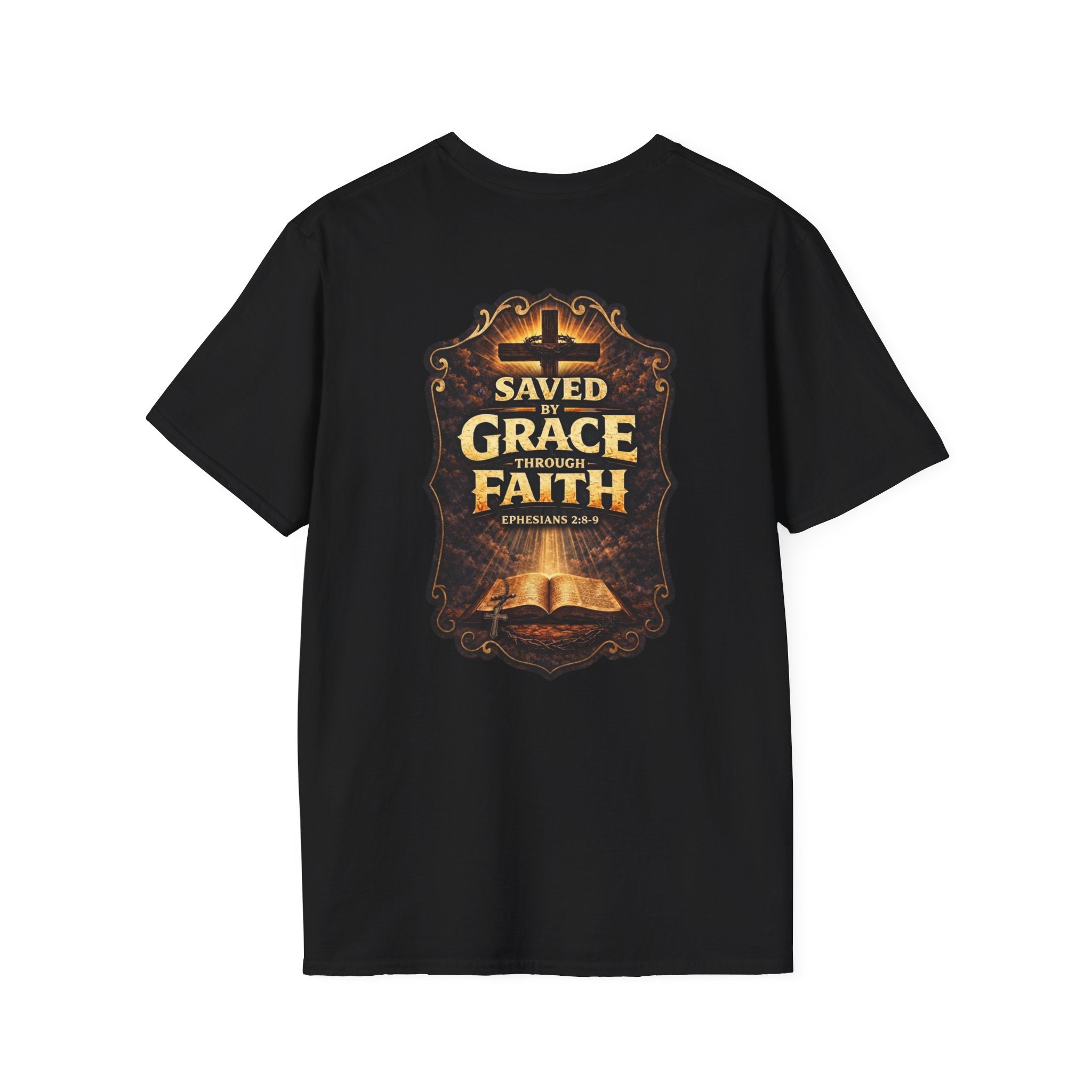 "Saved by Grace" (Design on Back/Logo on Front)