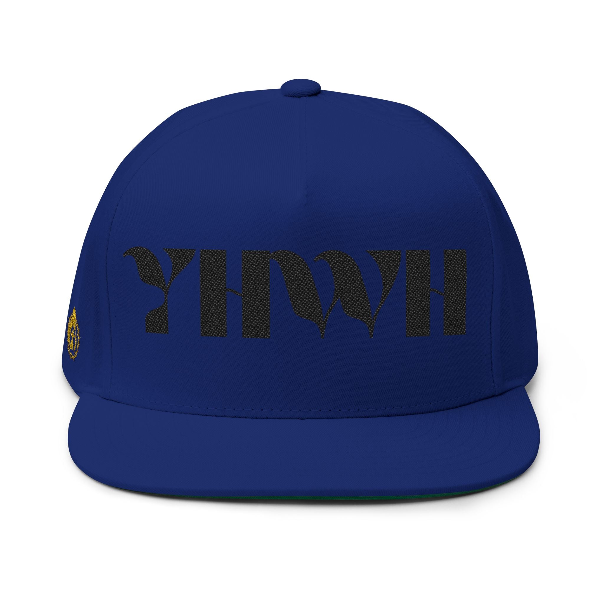 Signature Series "YHWH" (Black) Flat Bill Snap Back (Triple Embroidered)