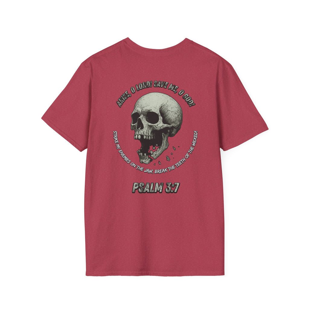 Psalm 3:7 - "Arise, O LORD!" (Monochrome) (Design on Back/Logo on Front)