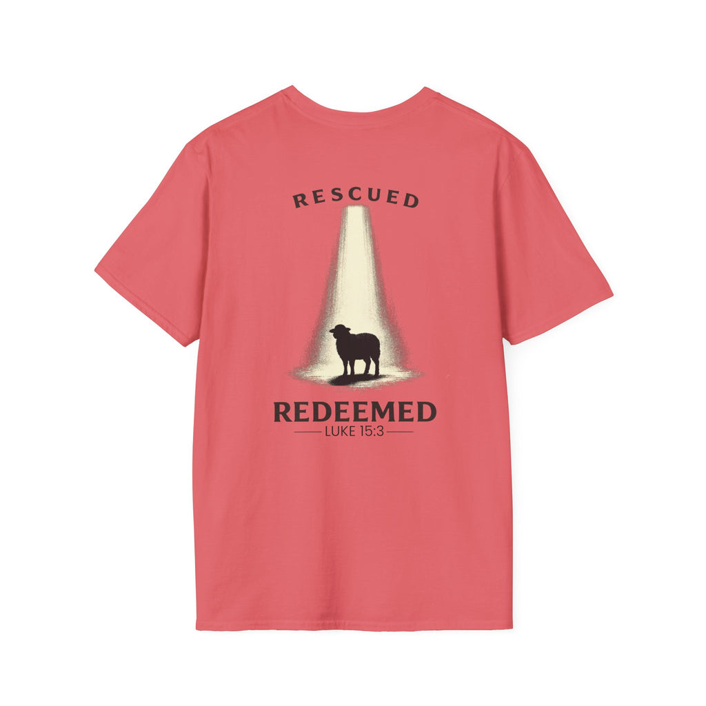 "Rescued and Redeemed" - Black Sheep Edition (Design on Back/Logo on Front)