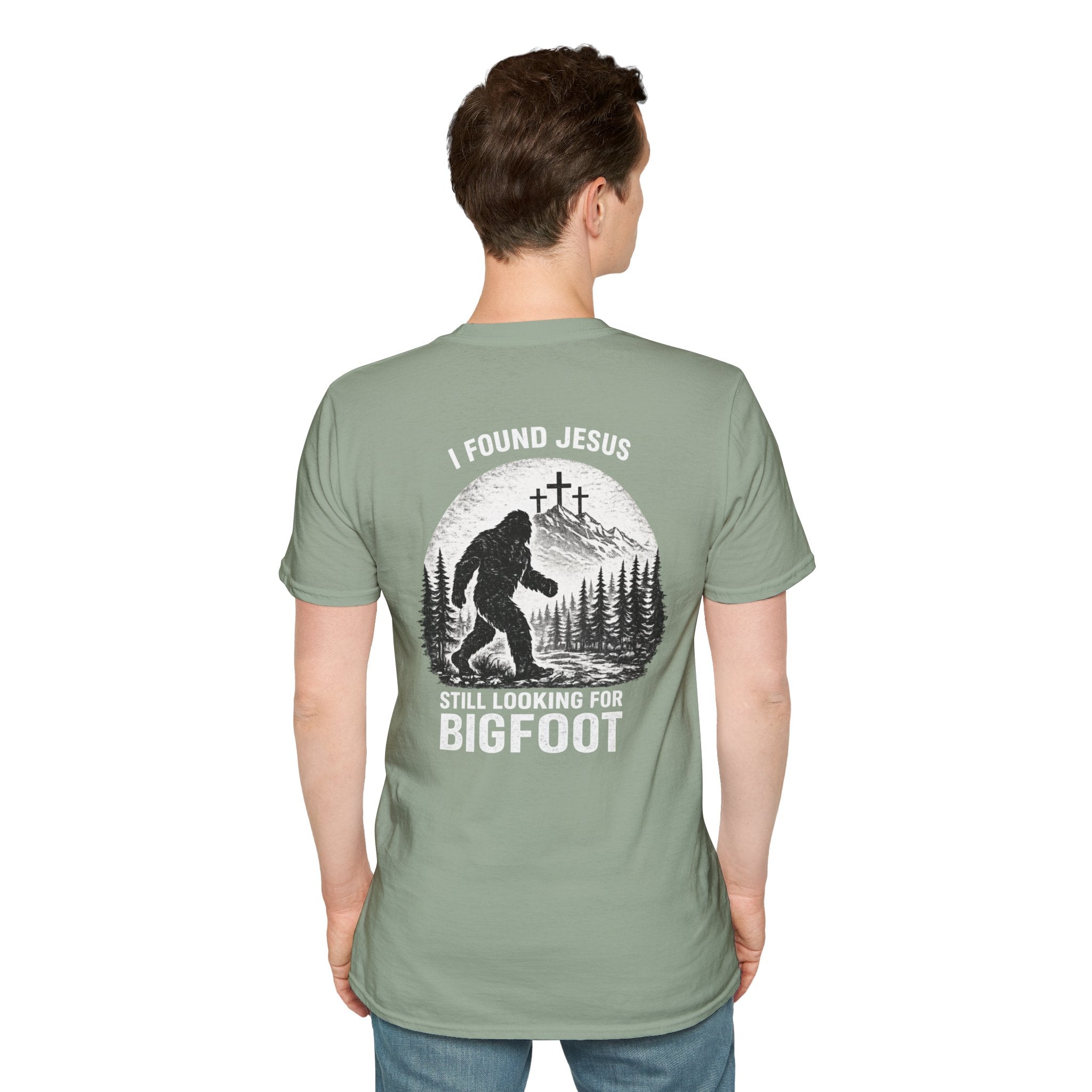 "Jesus and Bigfoot" (Design on Back/Logo on Front)