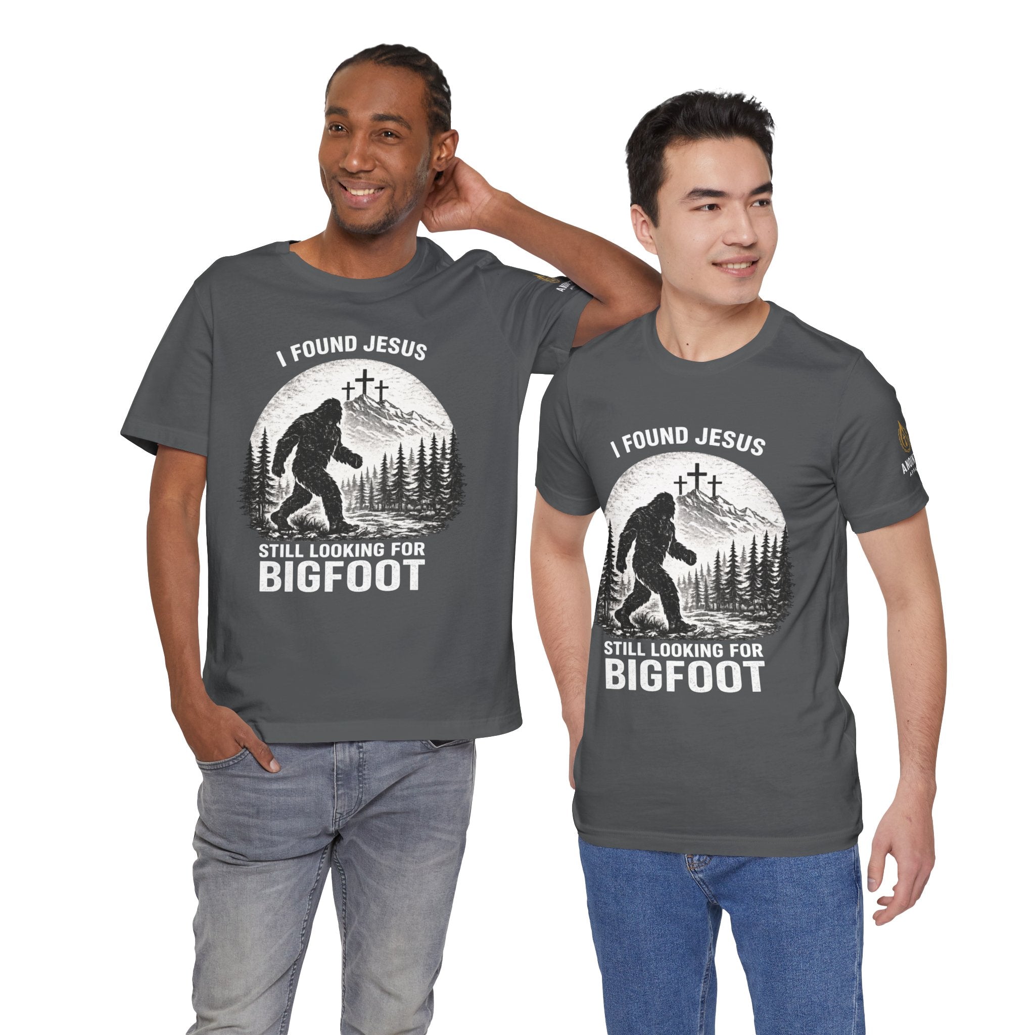 "Jesus and Bigfoot" (Design on Front/Logo on Sleeve)