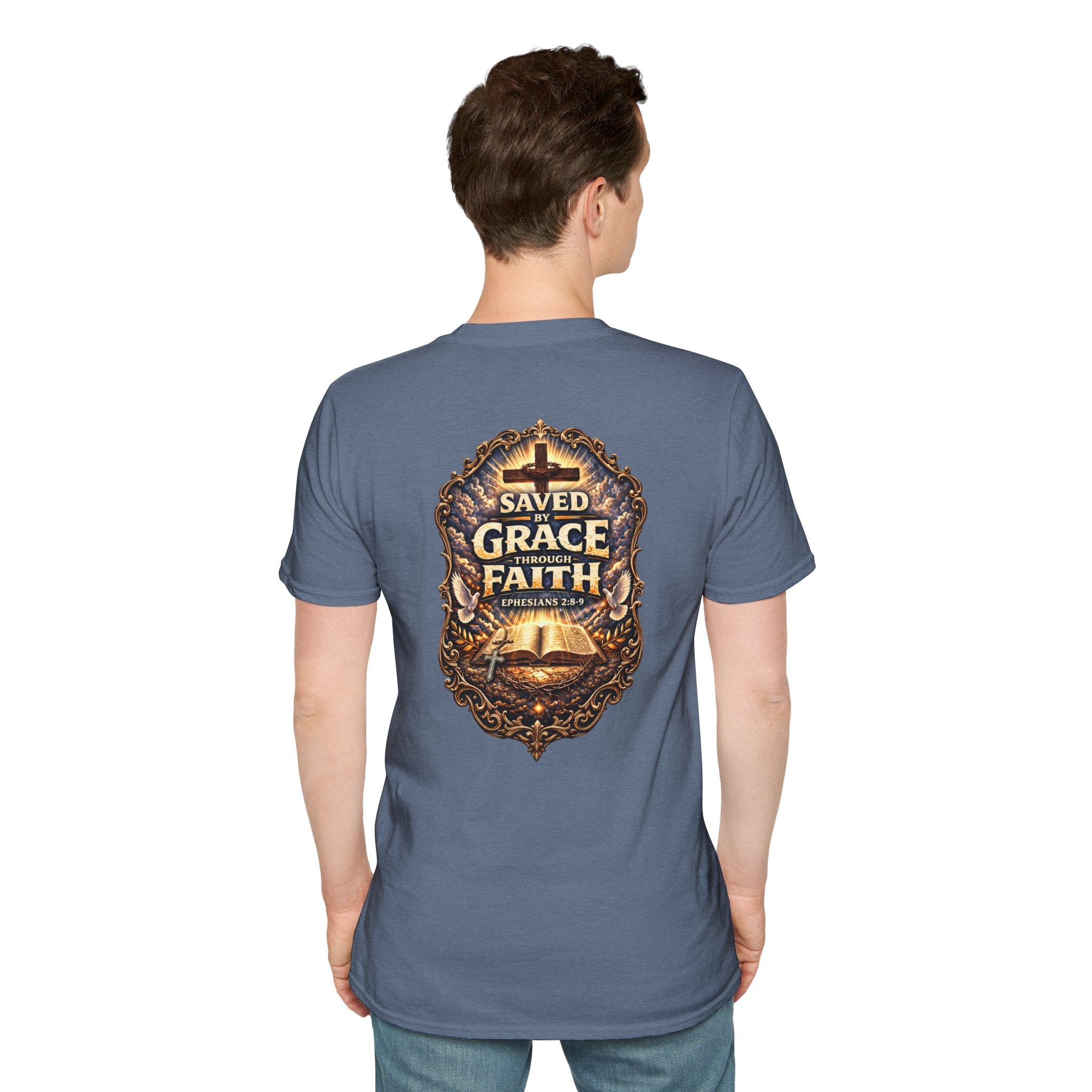 "Saved by Grace" (Alt Design) (Design on Back/Logo on Front)