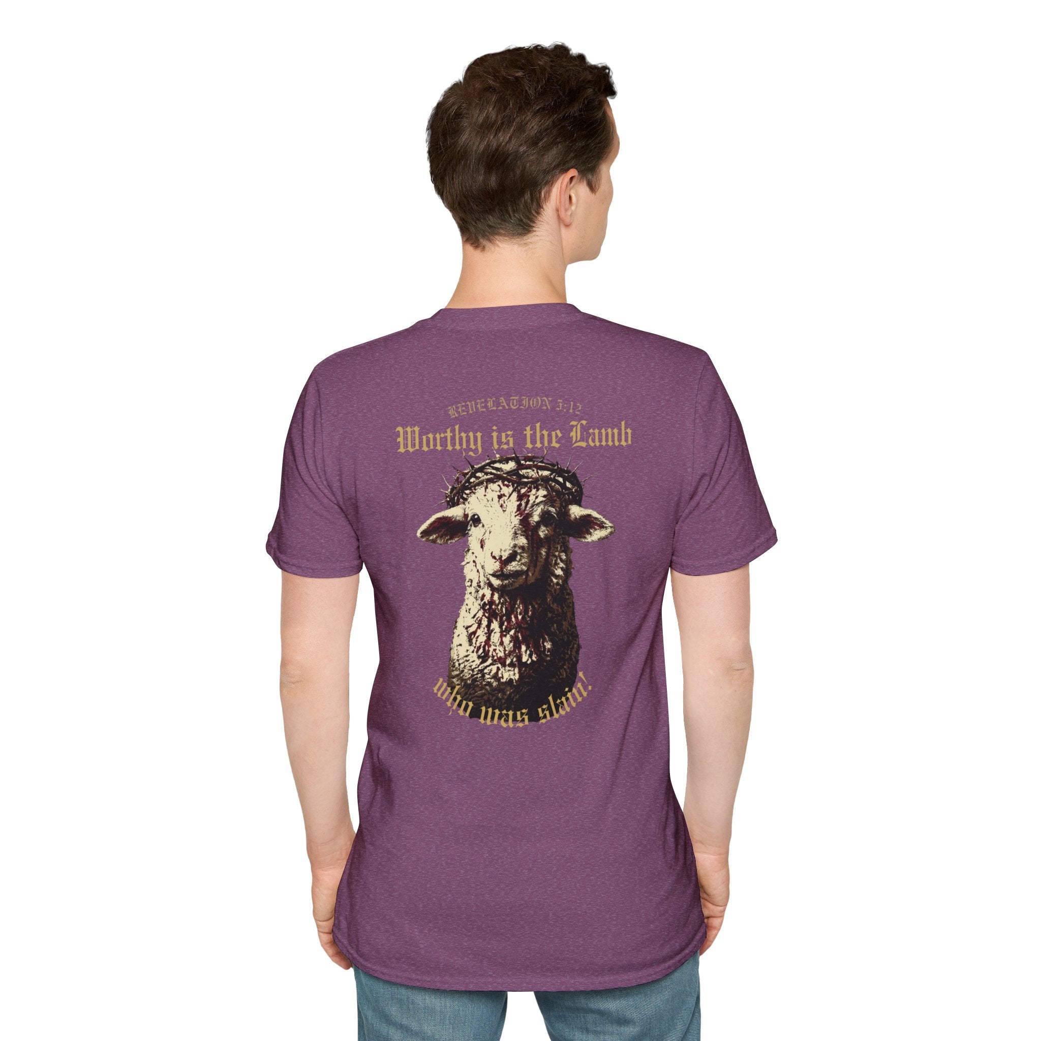 Revelation 5:12 - "Worthy is the Lamb" (Design on Back/Logo on Front)
