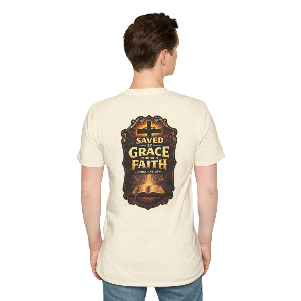 "Saved by Grace" (Design on Back/Logo on Front)
