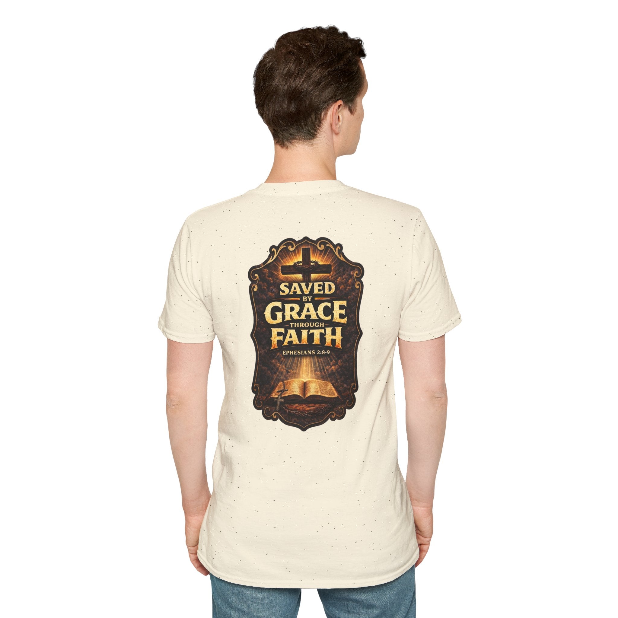 "Saved by Grace" (Design on Back/Logo on Front)