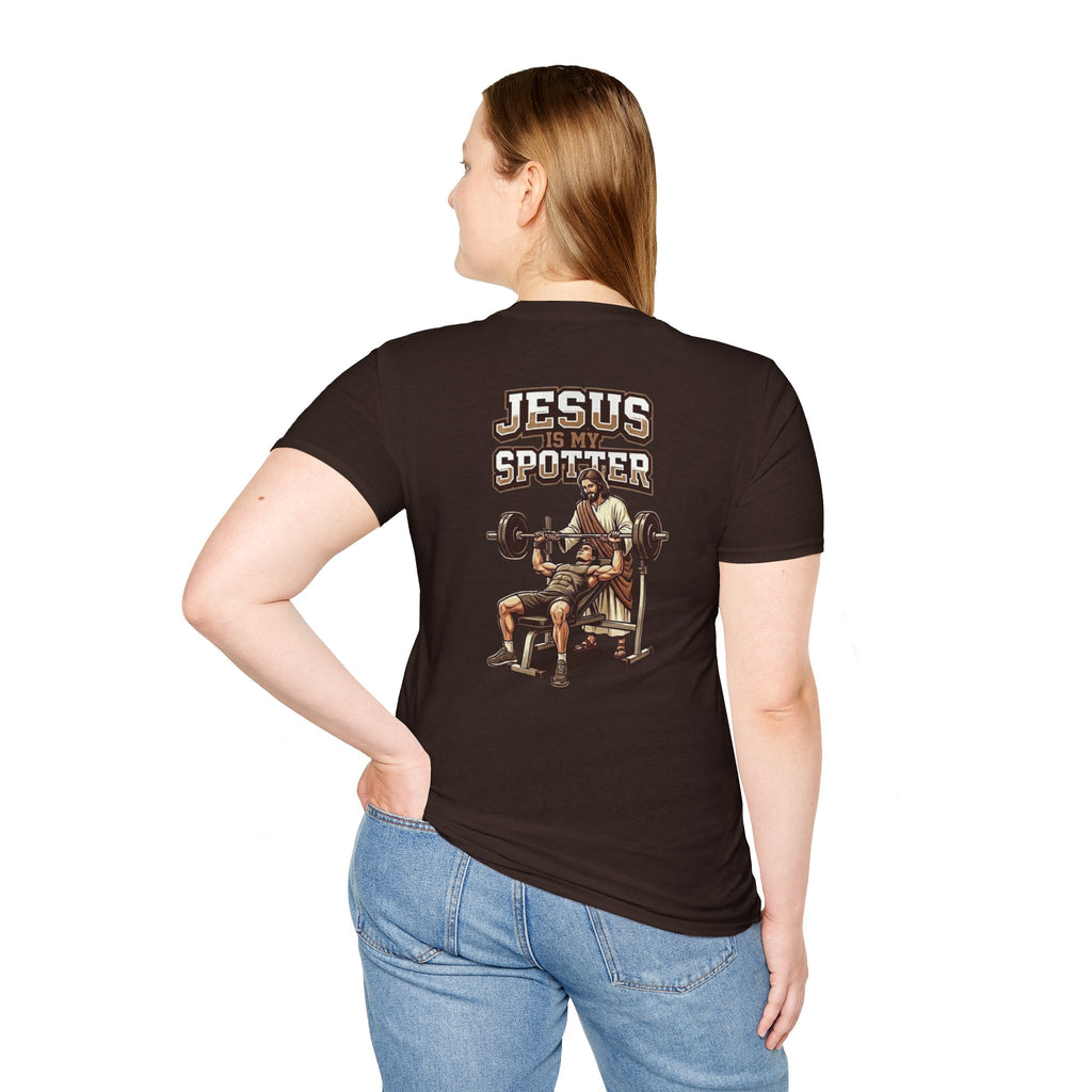 "Jesus Is My Spotter" (Design on Back/Logo on Front)