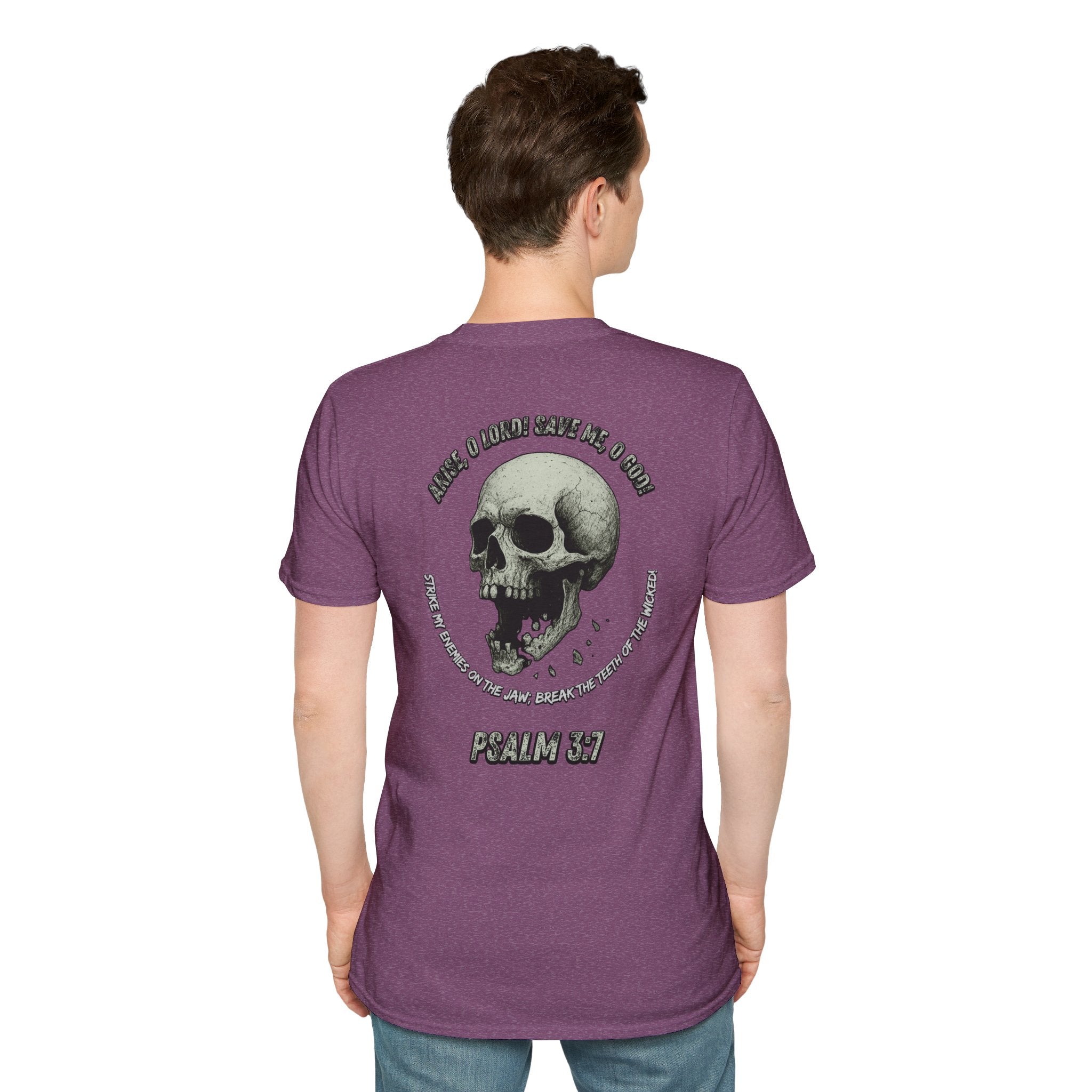 Psalm 3:7 - "Arise, O LORD!" (Monochrome) (Design on Back/Logo on Front)