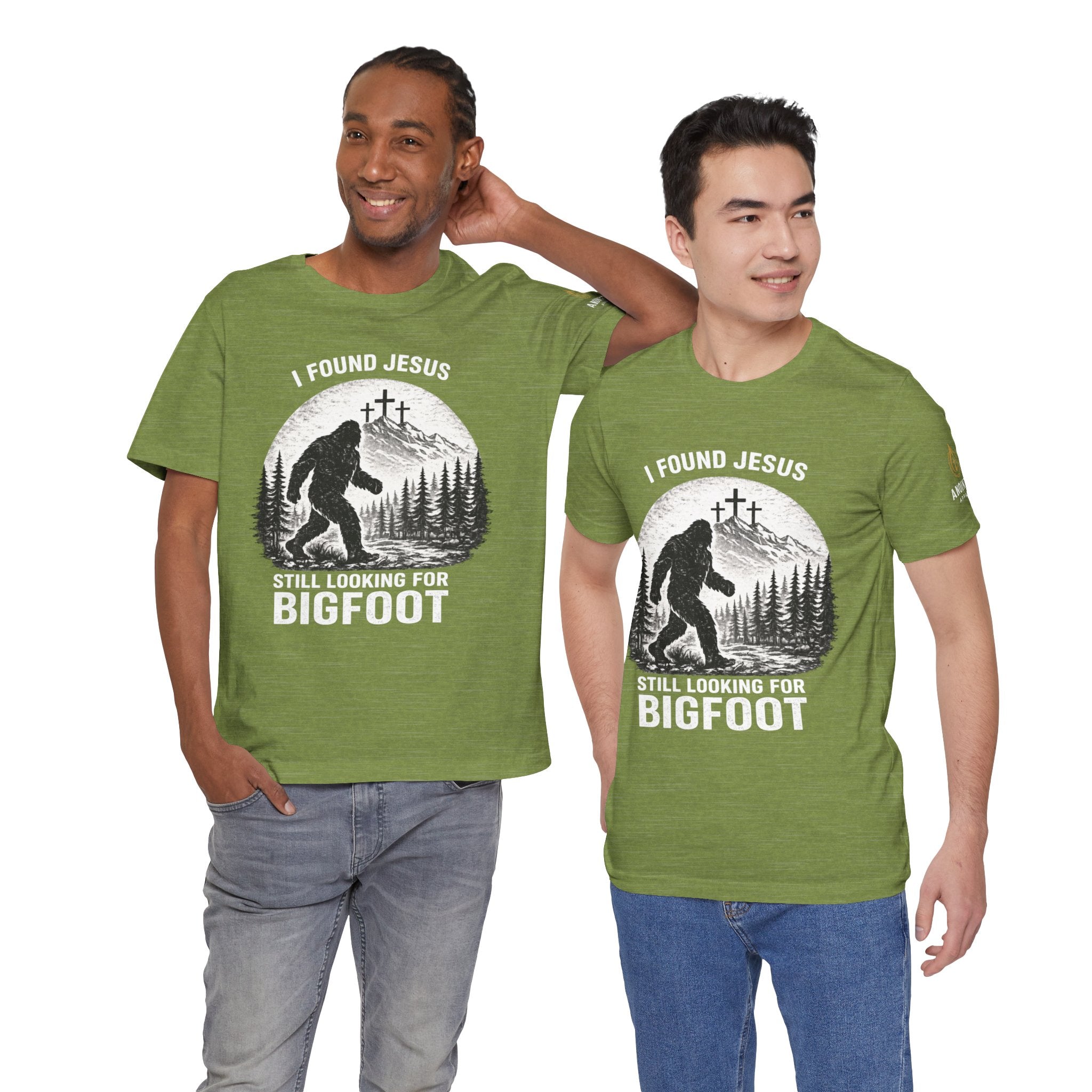 "Jesus and Bigfoot" (Design on Front/Logo on Sleeve)