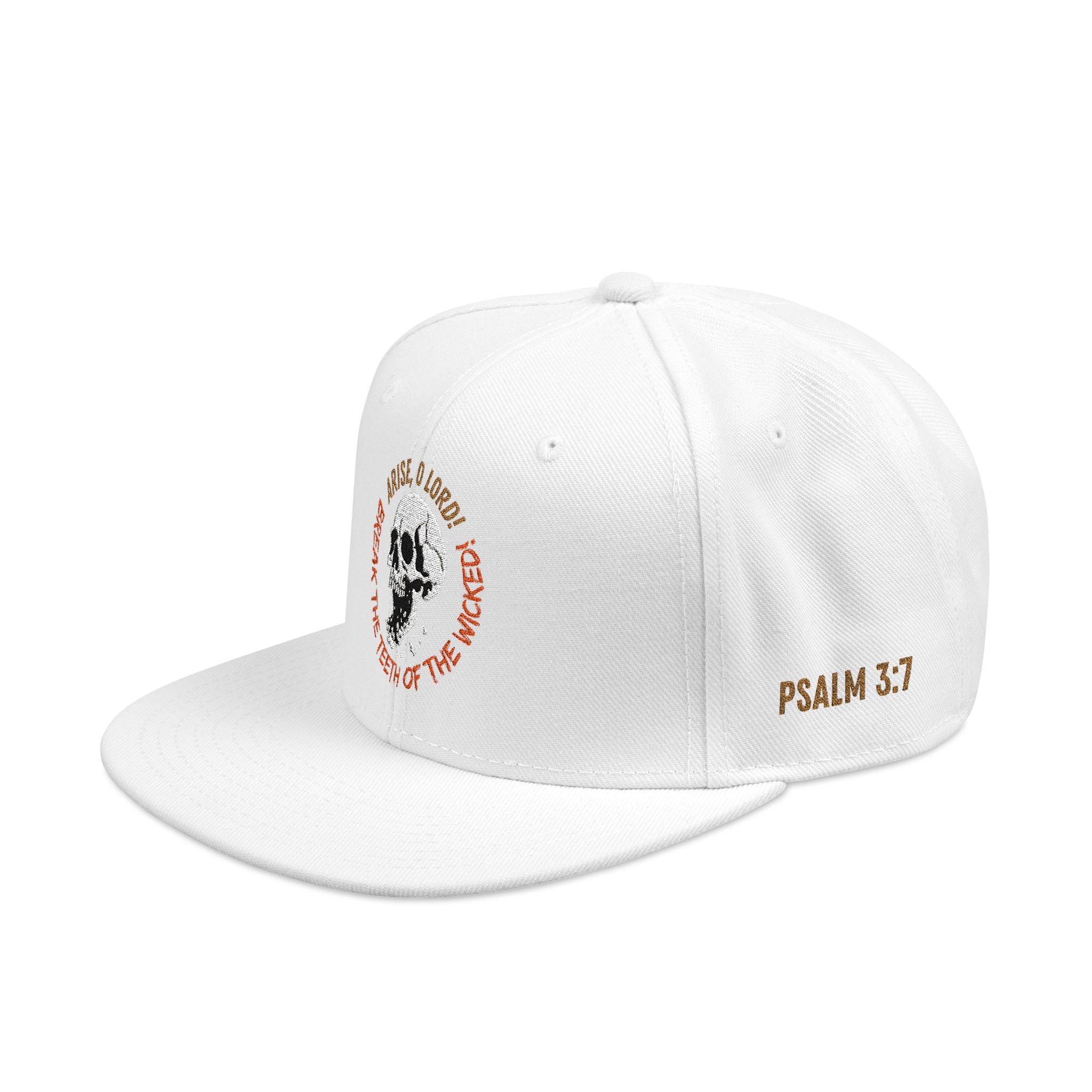 "Psalm 3:7" Snapback (Embroidered Front, Both Sides, Back)