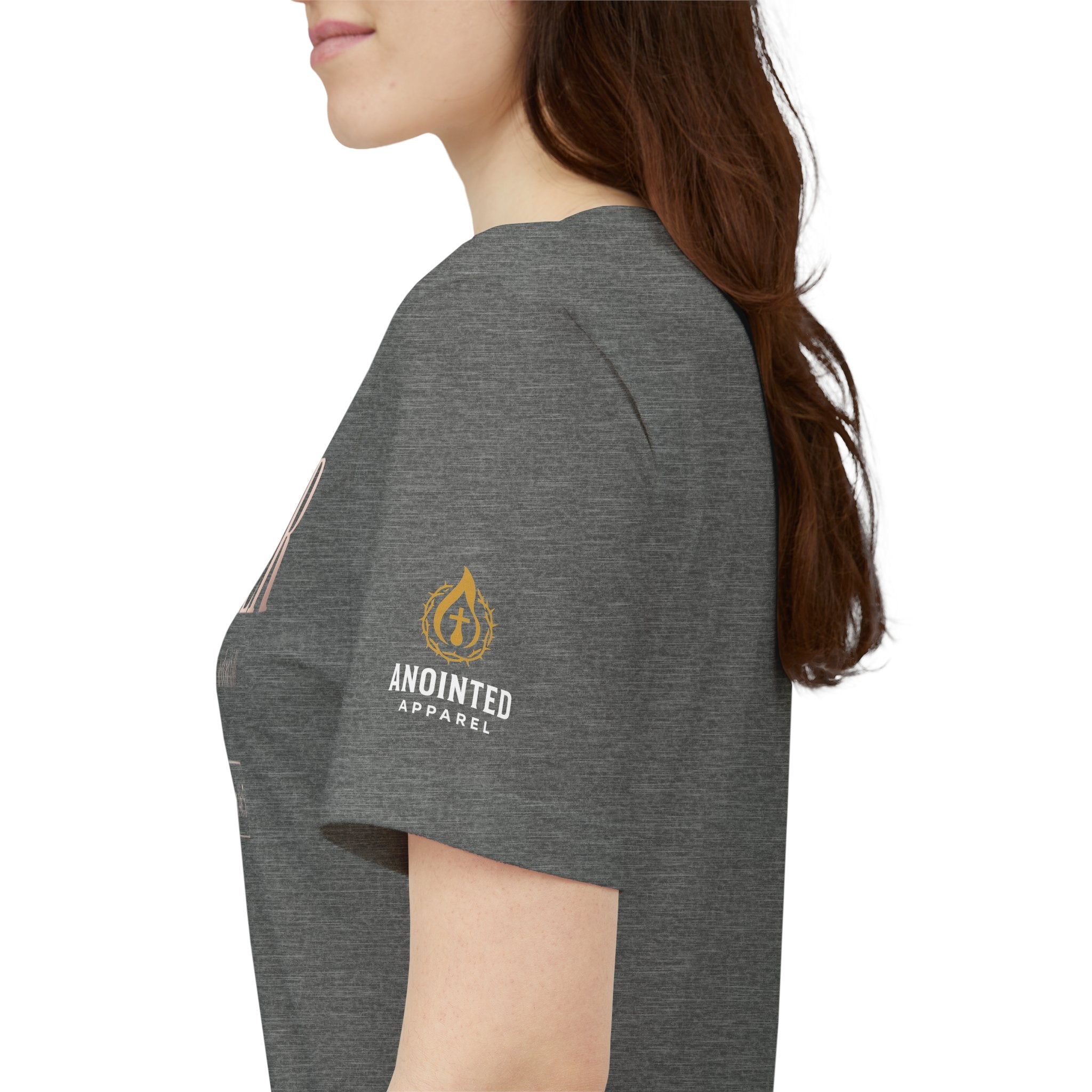 Psalm 46:5 - "God is Within Her" (Ladies) (Design on Front/Logo on Sleeve)