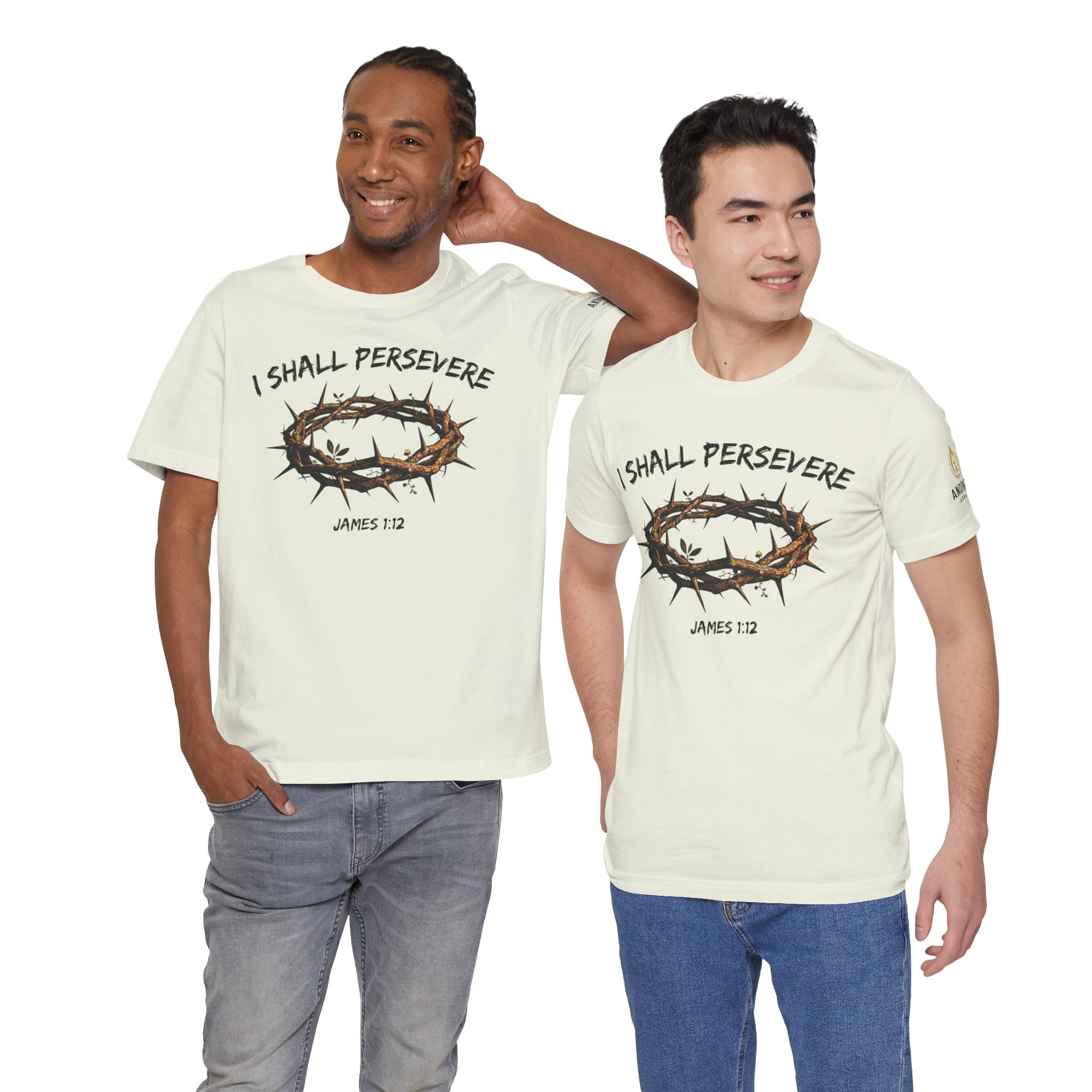 James 1:12 "Crown of Life" (Design on Front/Logo on Sleeve)