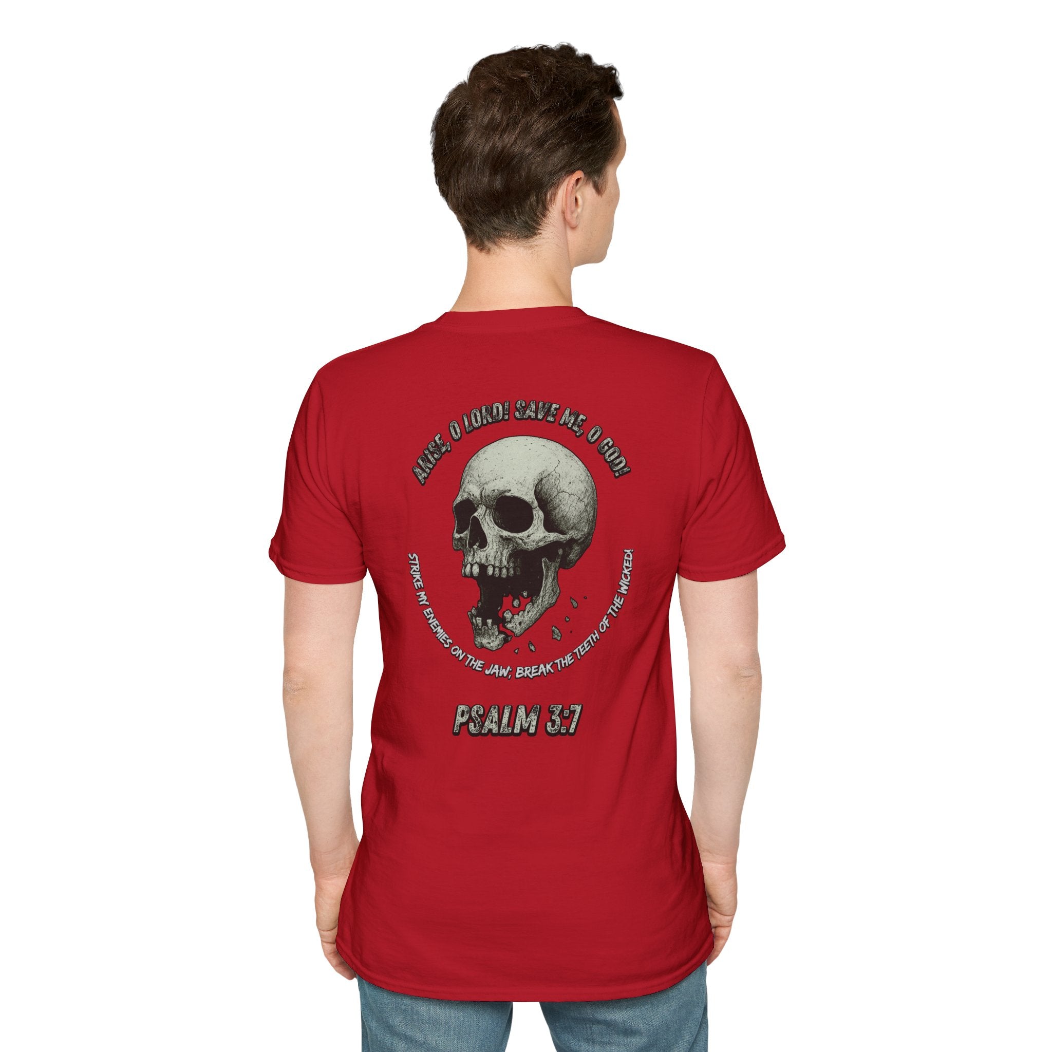 Psalm 3:7 - "Arise, O LORD!" (Monochrome) (Design on Back/Logo on Front)