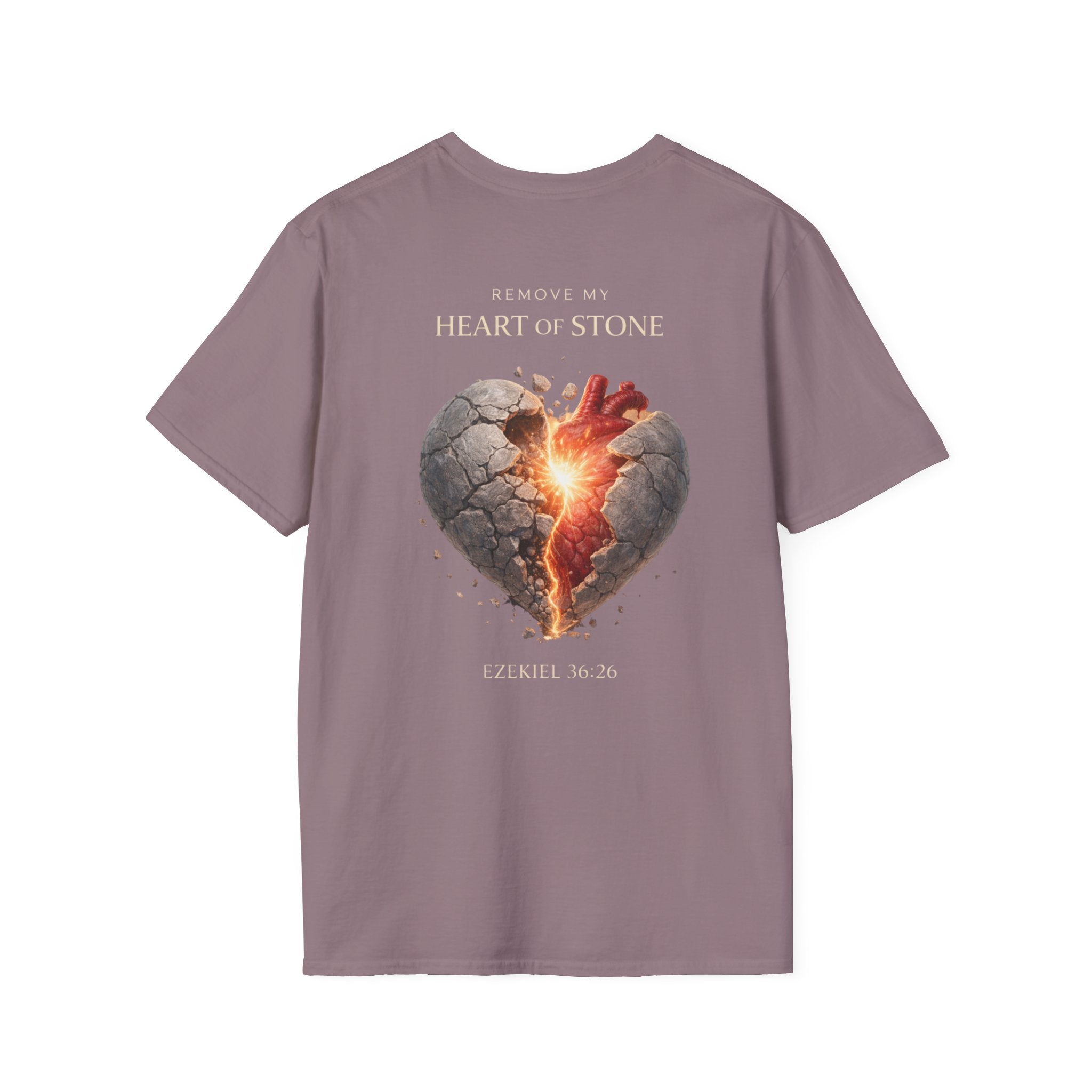 Ezekiel 36:26 - "Heart of Flesh" (Ladies) (Design on Back/Logo on Front)