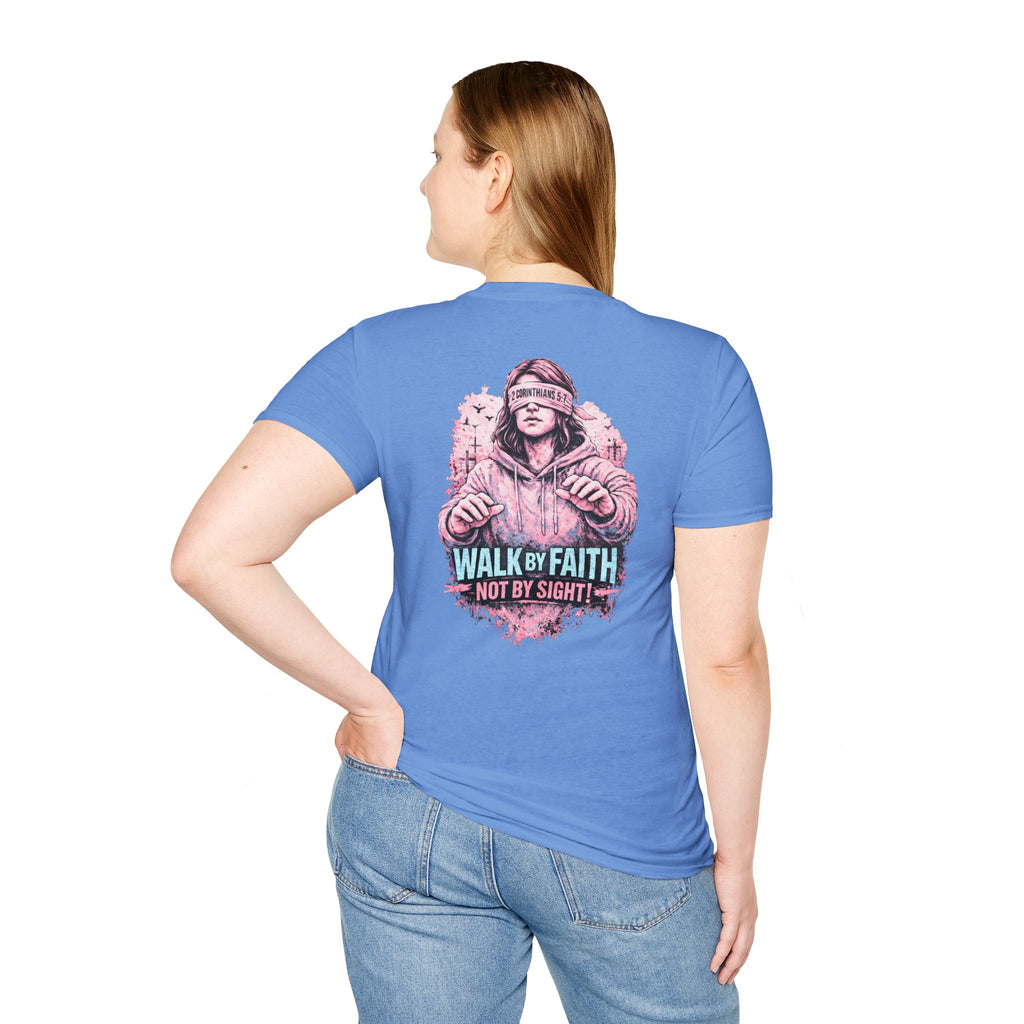 "Walk by Faith" (Ladies) (Design on Back/Logo on Front)